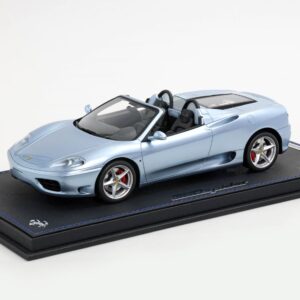 BBR Ferrari 360 Modena Spider Transmisión Manual - Gris Aleación - Negro | 1:18