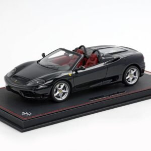 BBR Ferrari 360 Modena Spider Transmisión Manual - Negro Brillante - Borgoña | 1:18