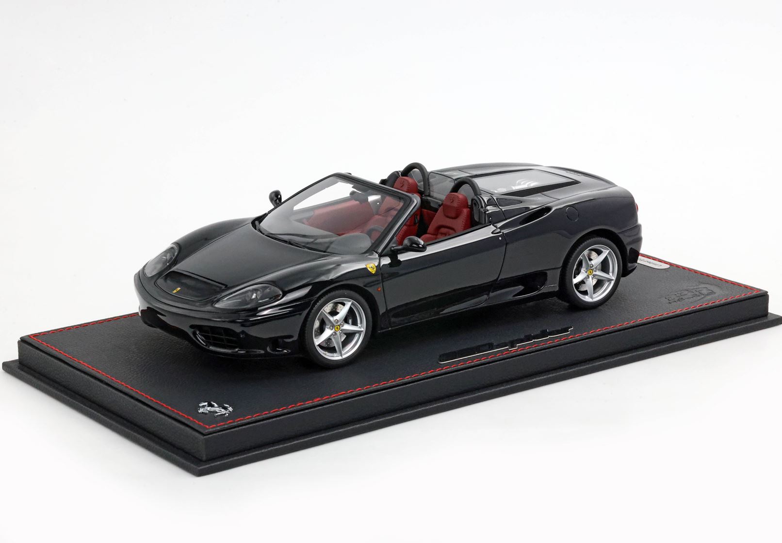 BBR Ferrari 360 Modena Spider Manual Transmission - Gloss Black - Bordeaux | 1:18