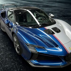 BBR Ferrari SF90 XX Stradale - Nurburgring Silver / Nart Blue Metallic | 1:18