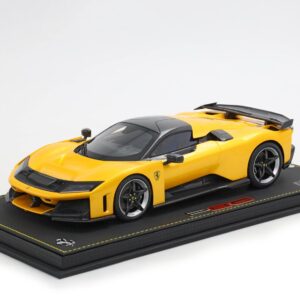 Frenos BBR Ferrari F80 Negros, Techo y Alerón de Carbono - Amarillo Triple Capa | 1:18