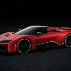 BBR Ferrari F80 - Matte Magma Red with Yellow Details | 1:18