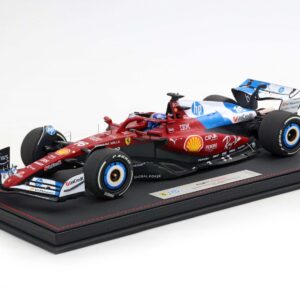 BBR Ferrari SF25 F1 GP Miami Livrea Speciale Charles Leclerc Luxury Pack - Bianco / Blu | 1:18