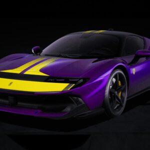 BBR Ferrari 849 Testarossa Assetto Fiorano - Viola Hong Kong with Yellow Stripe | 1:18