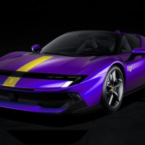 BBR Ferrari 849 Testarossa Spider - Hong Kong Purple with Yellow Stripe | 1:18