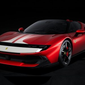 BBR Ferrari 849 Testarossa Spider Assetto Fiorano - Magma Red with White Stripe | 1:18
