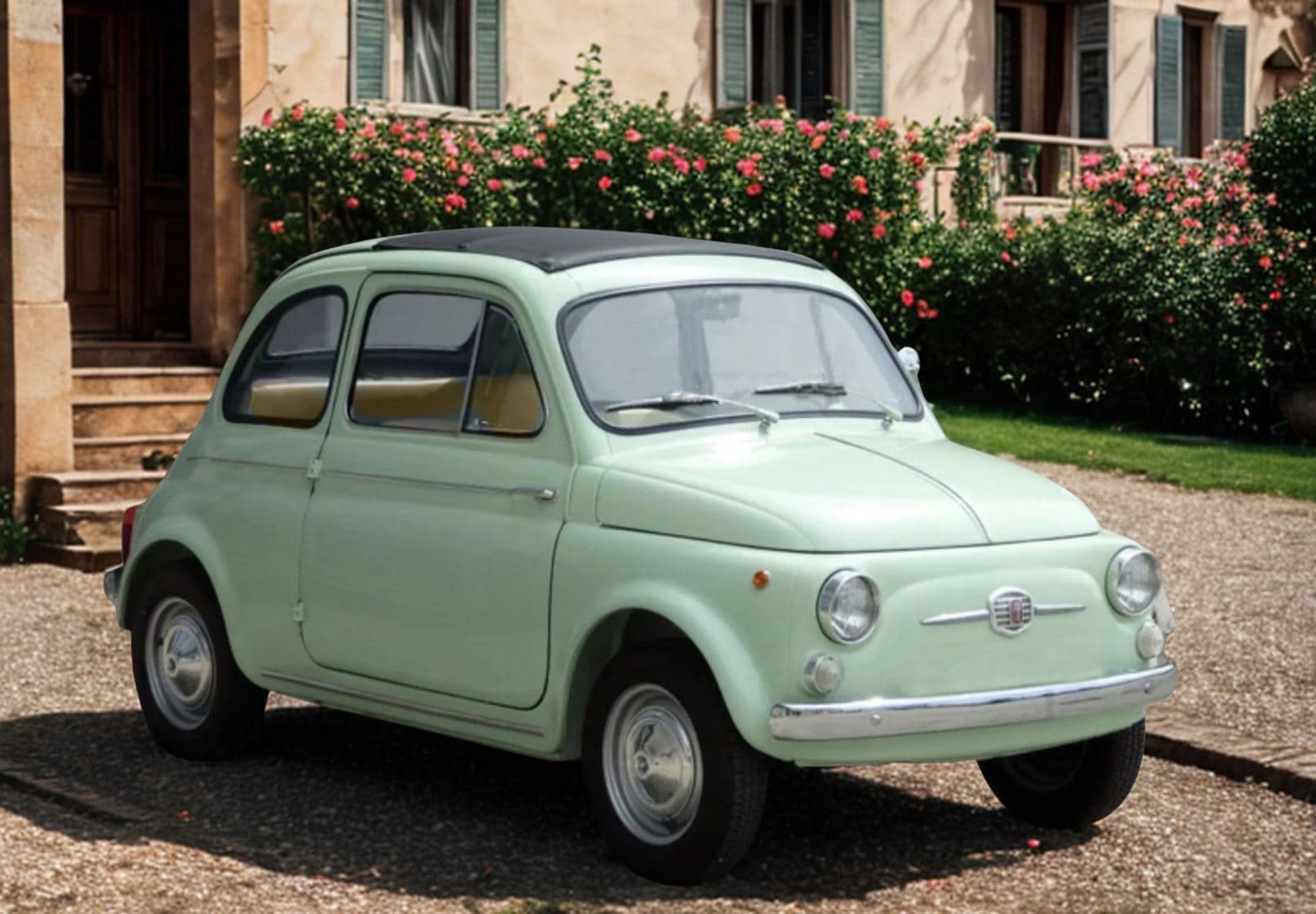 BBR Fiat 500 D - Light Green | 1:18