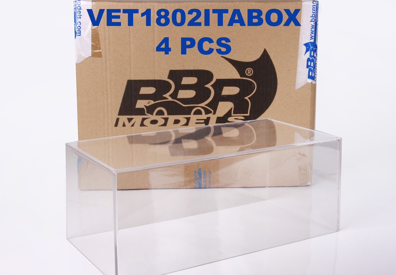 BBR Display Case Plexiglass (Set of 4) - Clear | 1:18