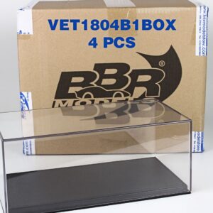 Vitrine BBR Base en éco-cuir 4 pièces - Noir | 1:18