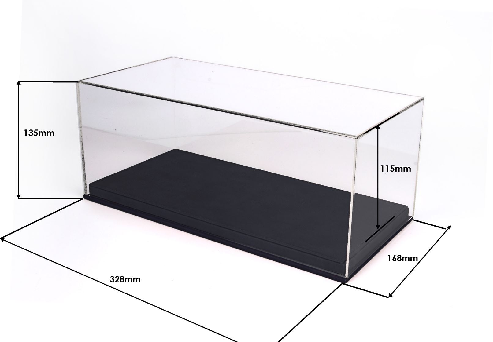 BBR Vitrine Display Case Eco-Leather Base 4 pcs box - Black | 1:18 - Image 3