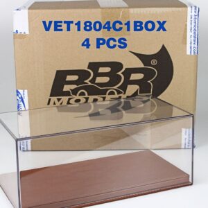 BBR Vitrine avec socle en similicuir lot de 4 - Marron | 1:18