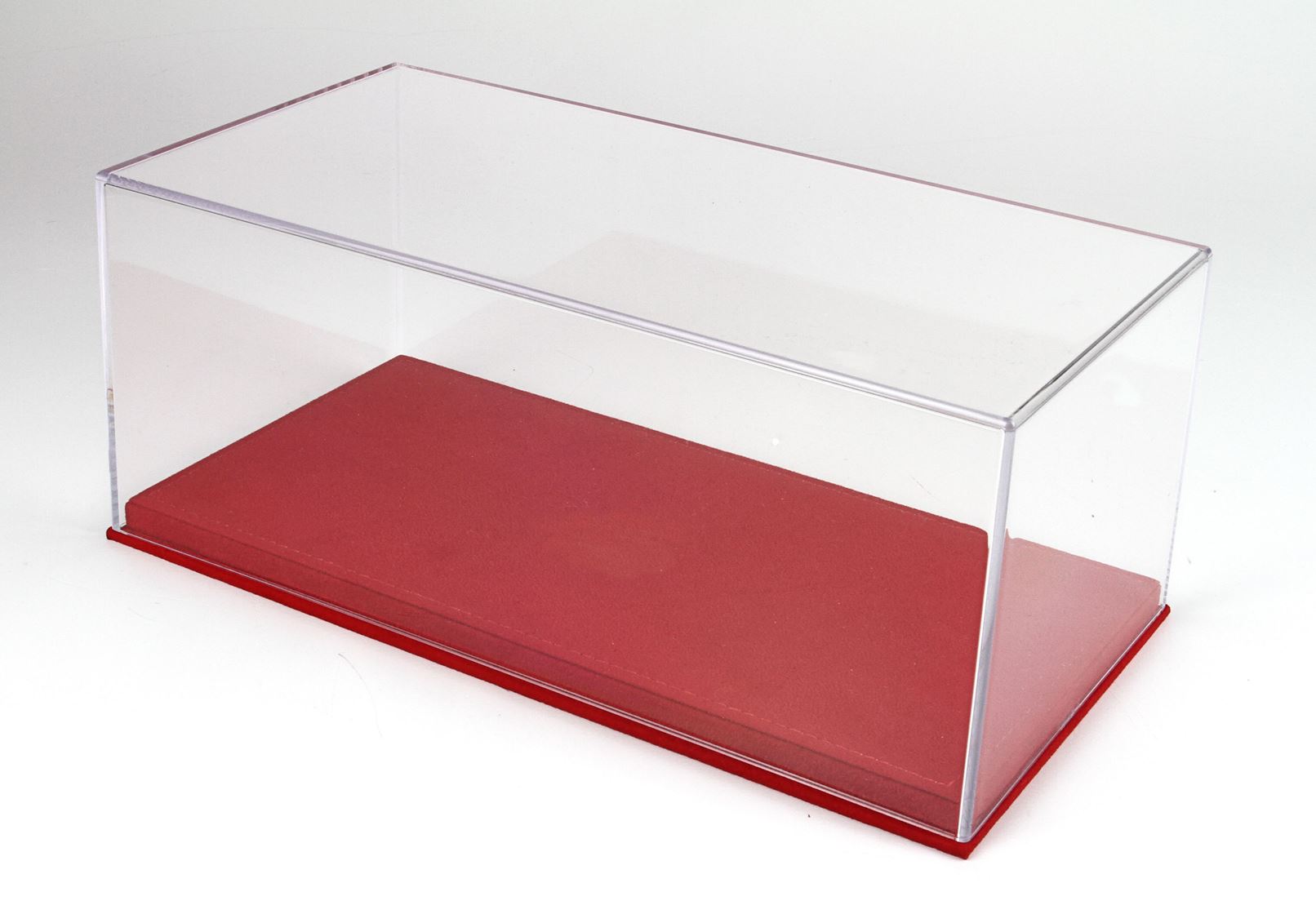 BBR Display Case Alcantara Base Red Stitching - Red | 1:18