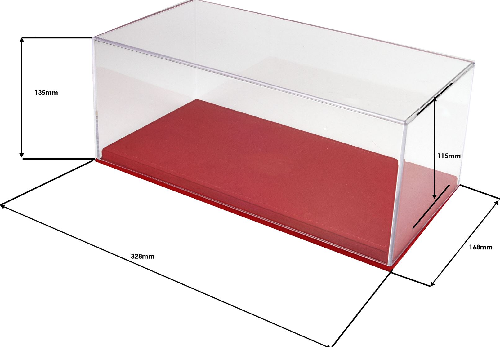 BBR Display Case Alcantara Base Red Stitching - Red | 1:18 - Image 4