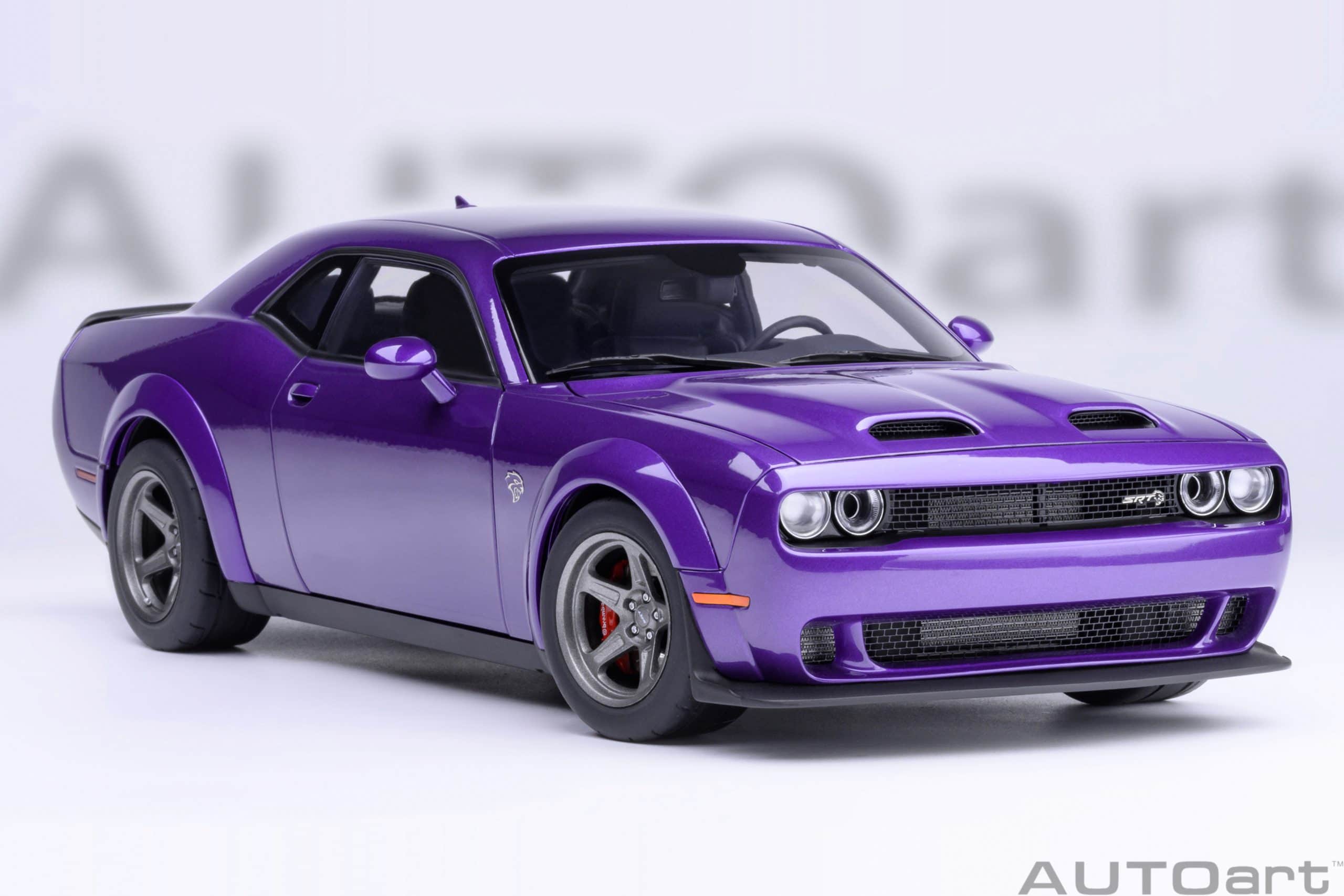 AUTOart Dodge Challenger SRT Super Stock 2023 1:18 - Plum Crazy - Image 18