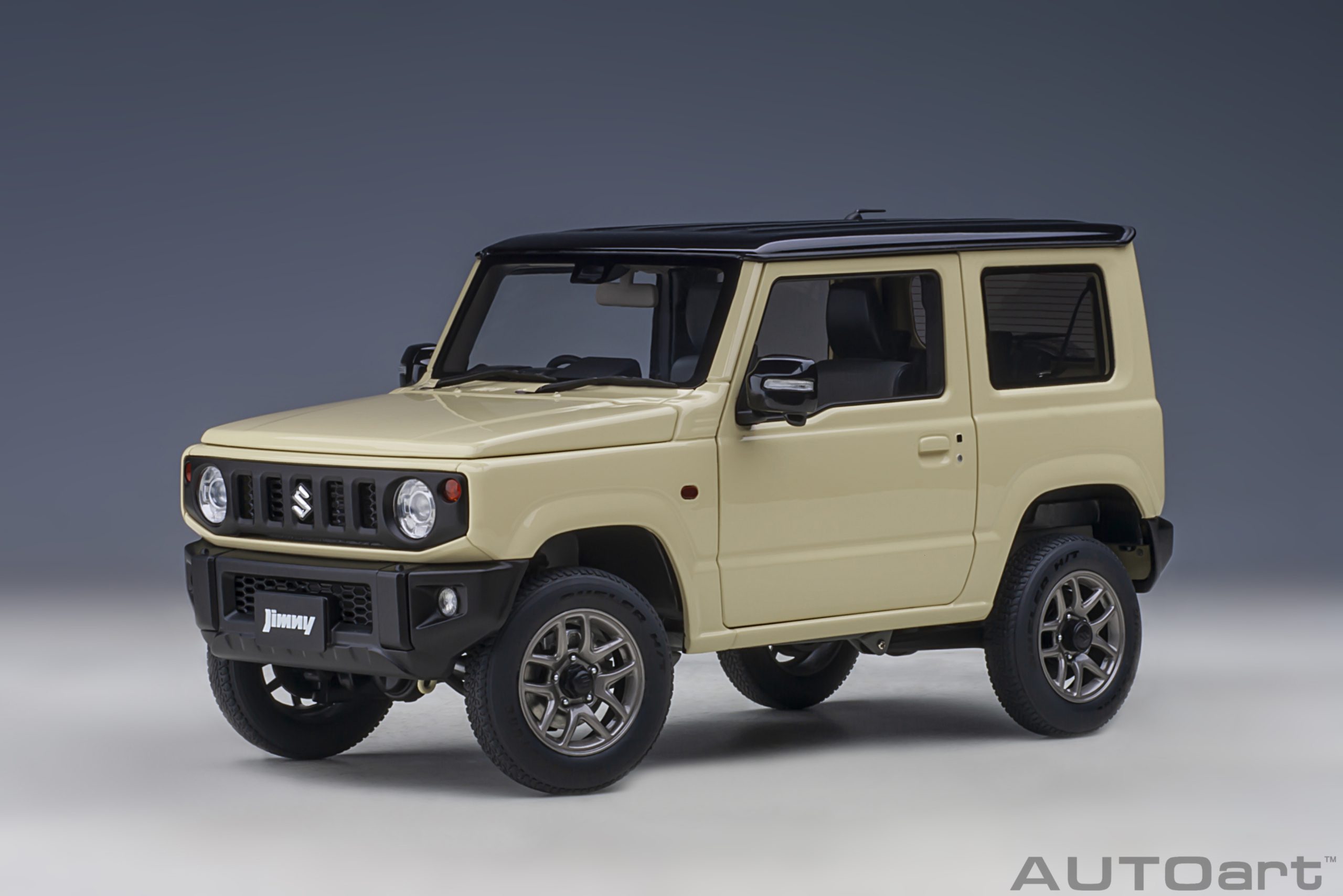 AUTOart Suzuki Jimny (JB64) (660cc/RHD) 1:18 - Chiffon Ivory Metallic / Nero