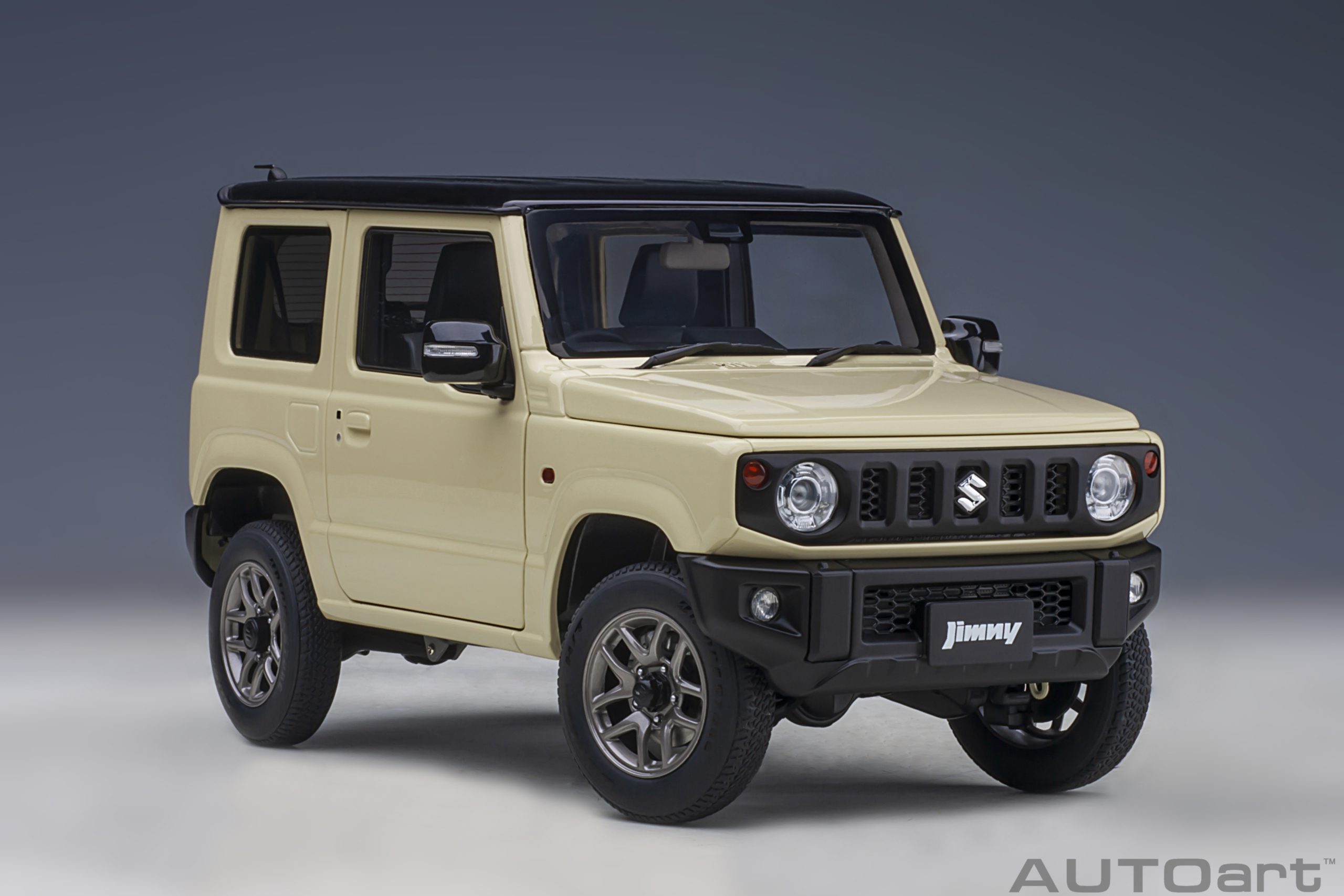 AUTOart Suzuki Jimny (JB64) (660cc/RHD) 1:18 - Chiffon Ivory Metallic / Black - Immagine 14
