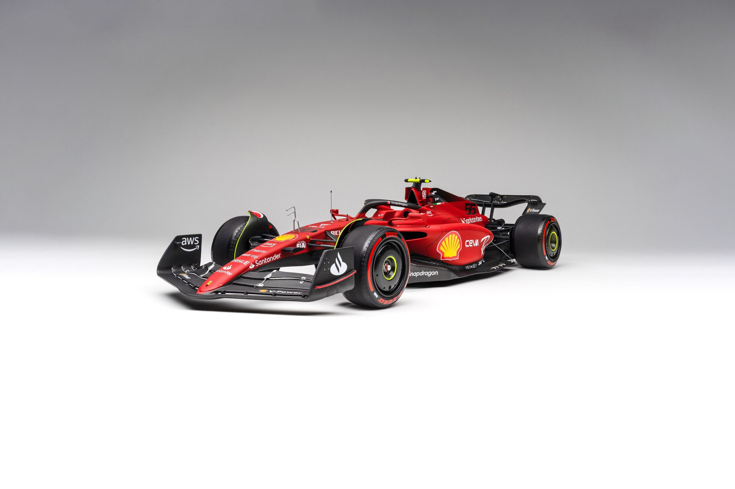 Amalgam Ferrari F1-75 2022 Bahrain Grand Prix - Dunkelrot | 1:8 - 画像2