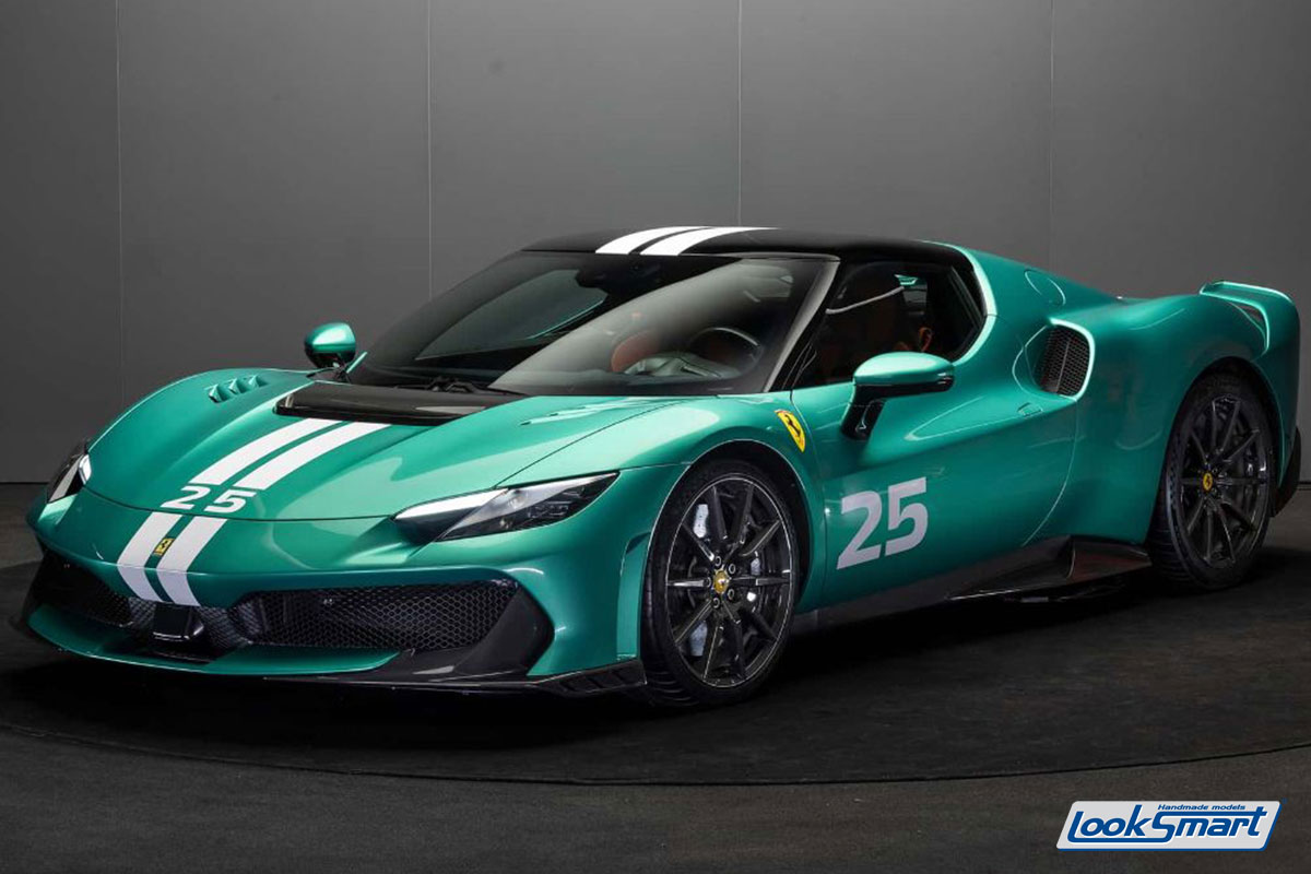 MR Collection Ferrari 296 Speciale - Verde Nurburgring with White Livery | 1:12