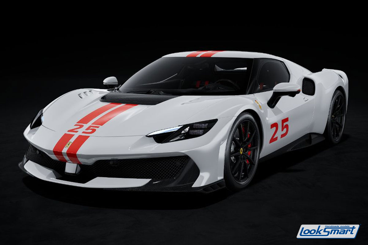 MRコレクション フェラーリ 296 スペチアーレ - アークティックホワイト レッドリバリー | 1:12
