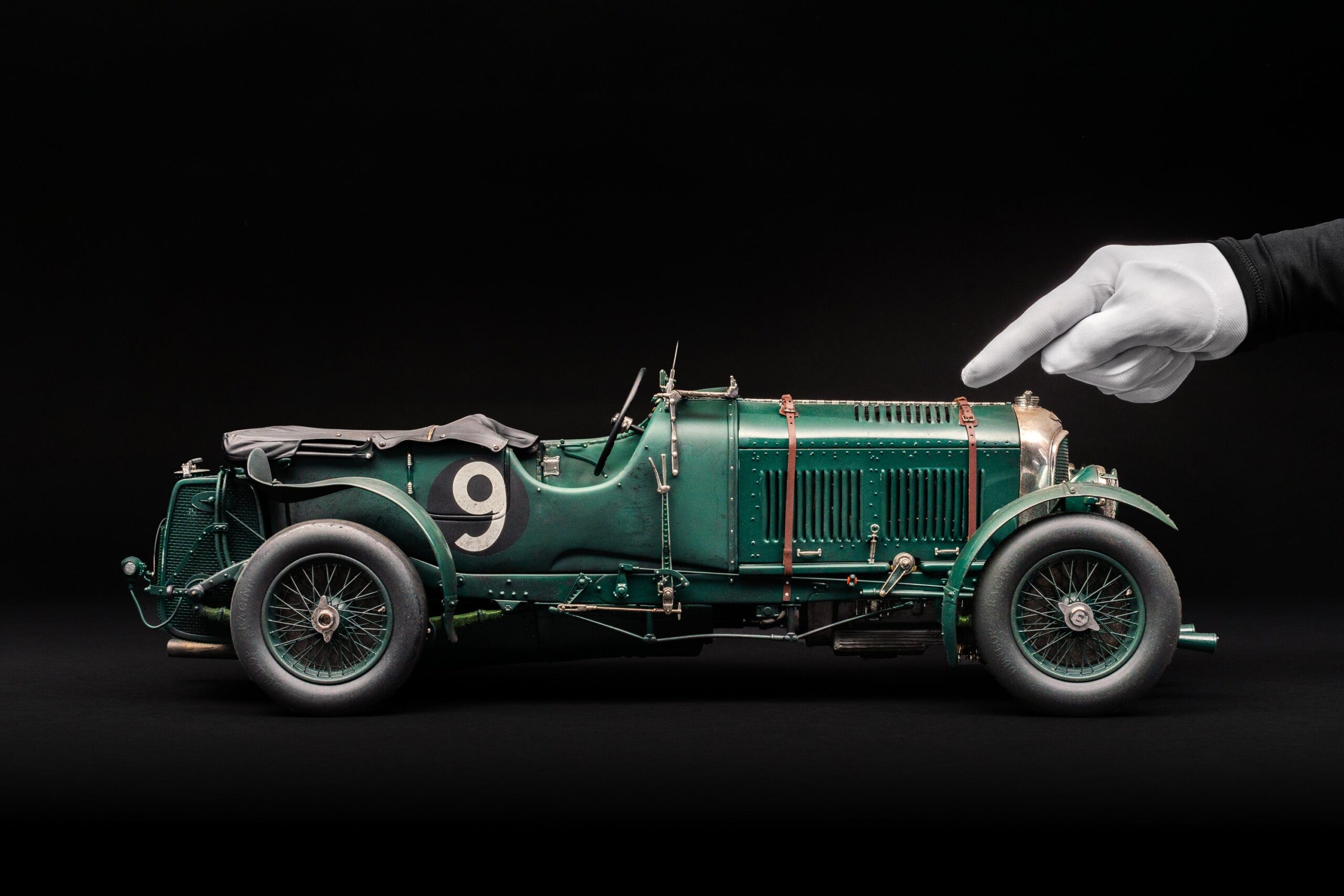 Amalgam Bentley Blower 1930 Le Mans Birkin & Chassagne Race Weathered - Grün | 1:8 - 画像3