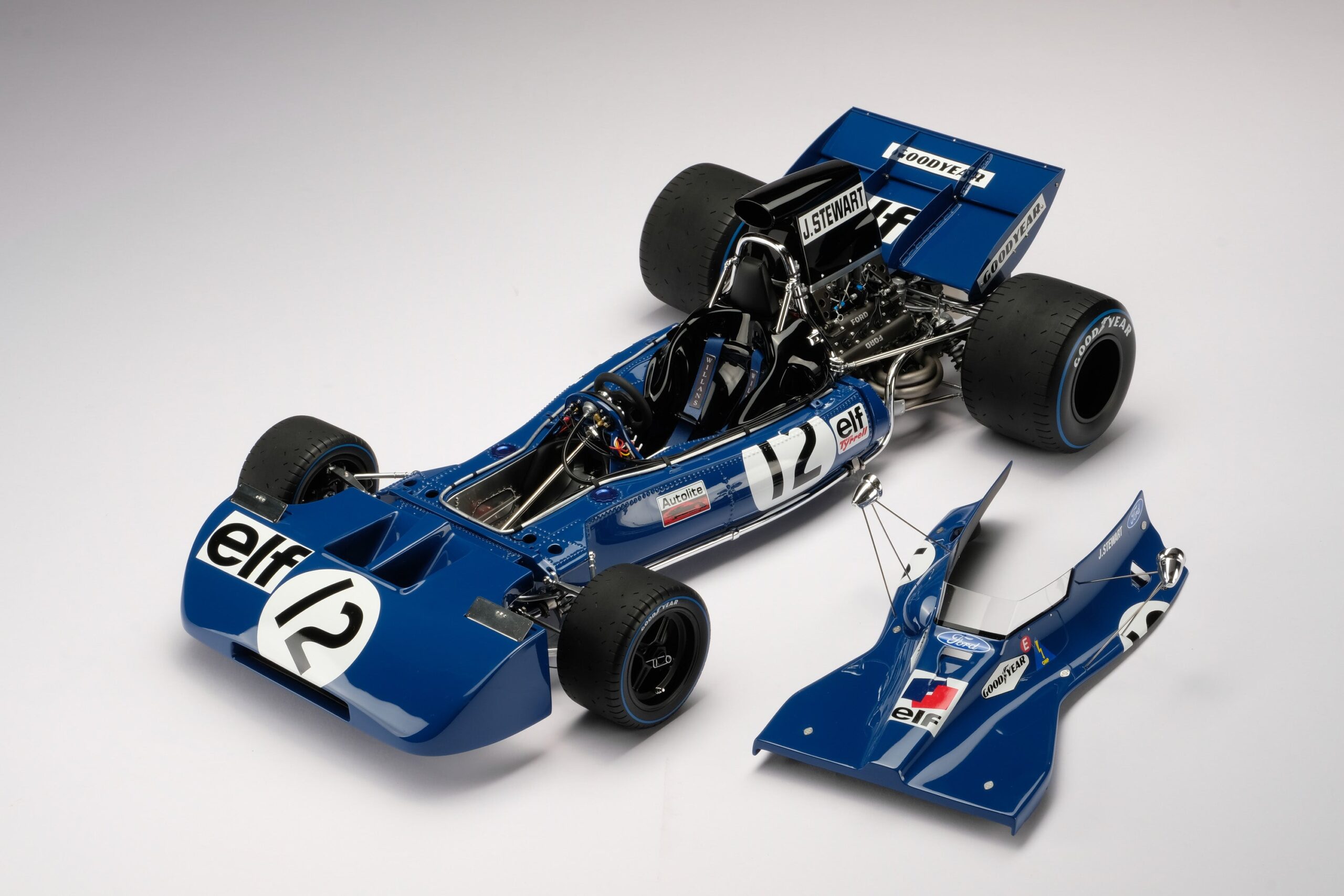 Amalgam Tyrrell 003 1971 British Grand Prix - Blau | 1:8 - 画像6
