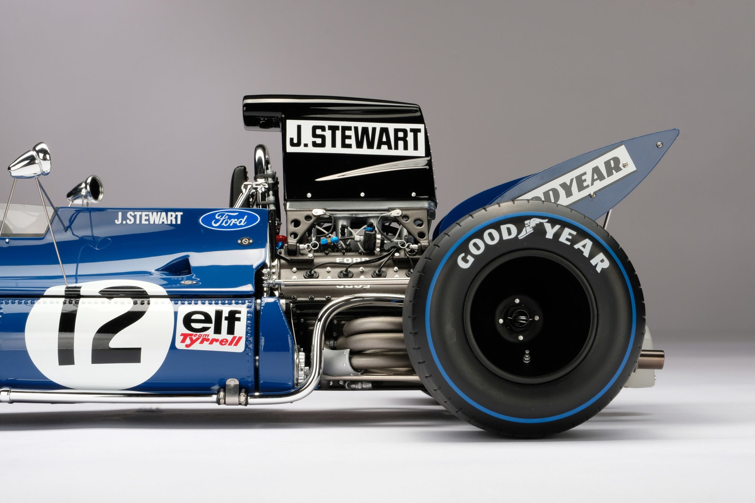 Amalgam Tyrrell 003 1971 British Grand Prix - Blau | 1:8 - 画像20