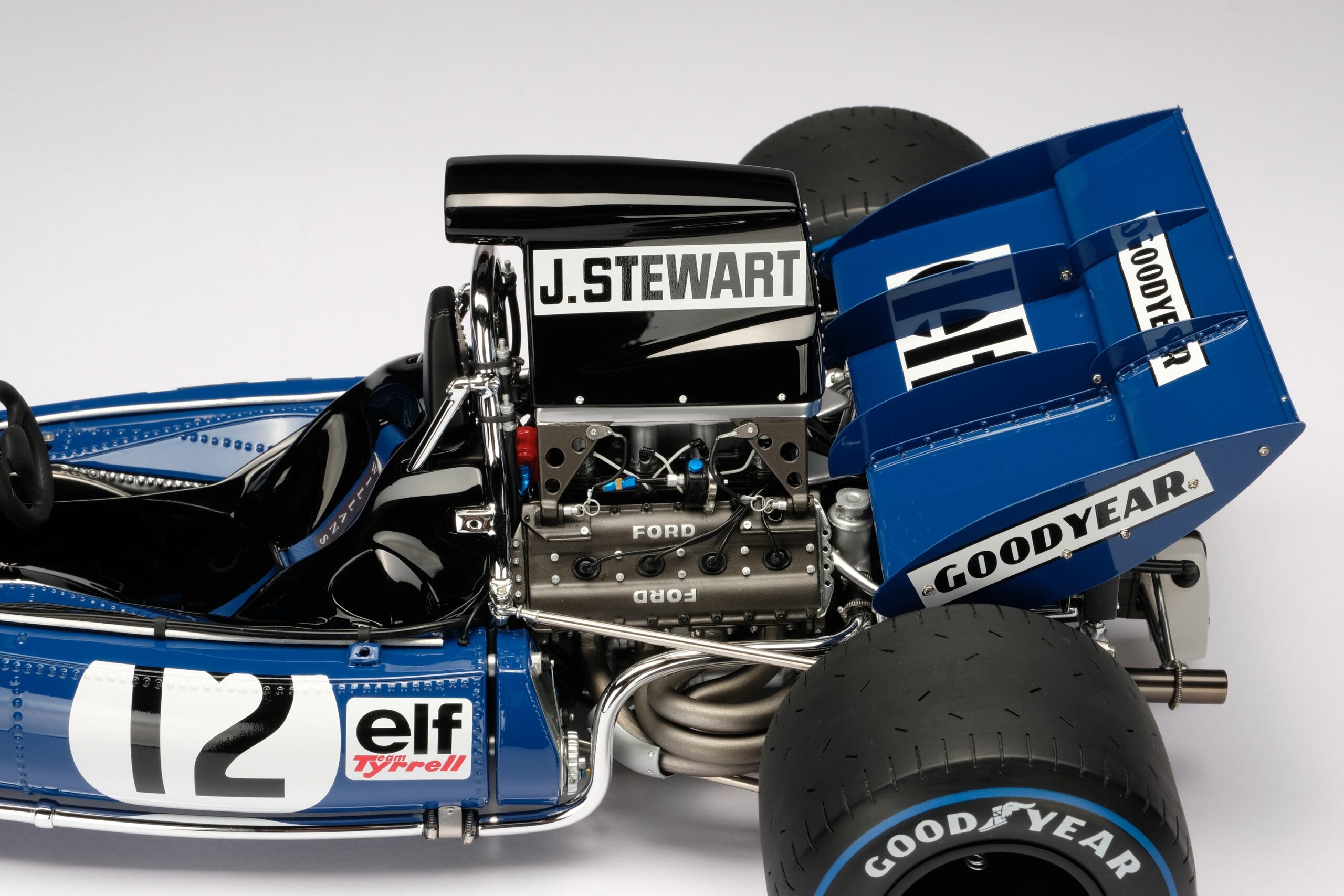 Amalgam Tyrrell 003 1971 British Grand Prix - Blau | 1:8 - 画像21
