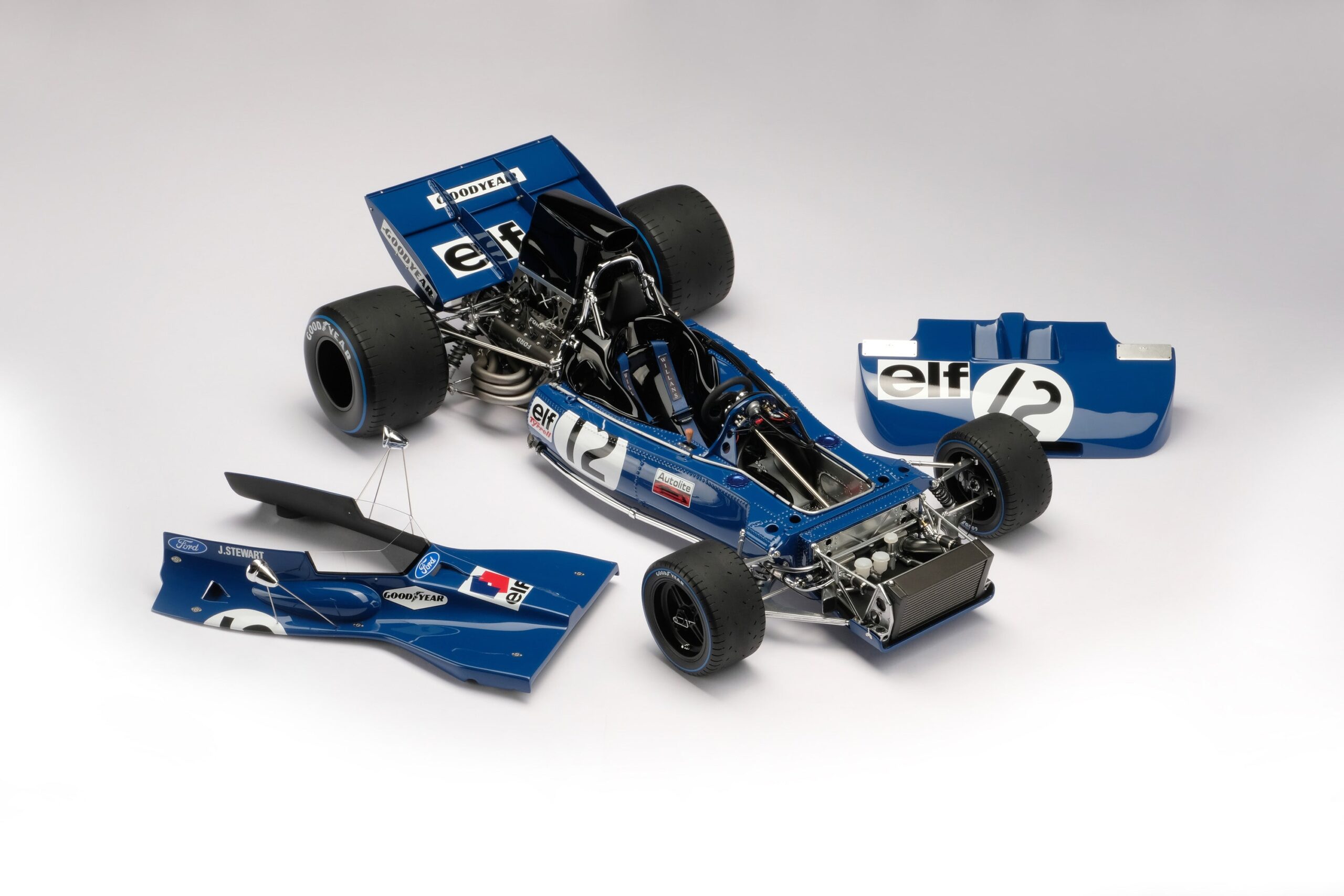 Amalgam Tyrrell 003 1971 British Grand Prix - Blau | 1:8 - 画像10