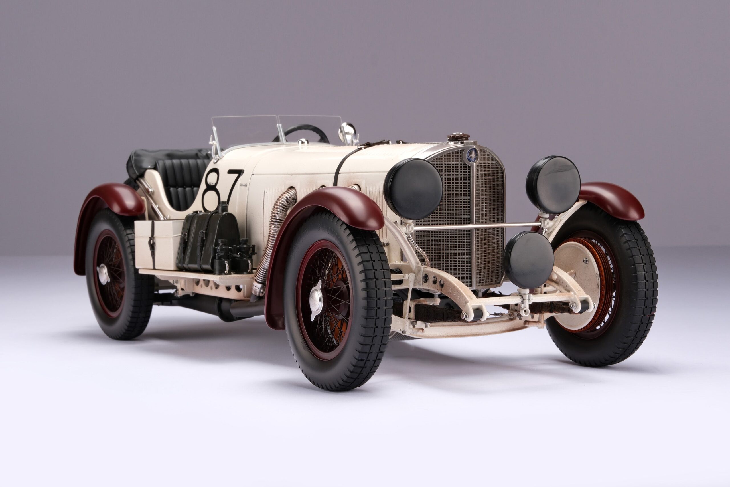 Amalgam Mercedes-Benz SSKL 1931 Mille Miglia Winner Patiniert - Weiß | 1:8 - Imagen 6