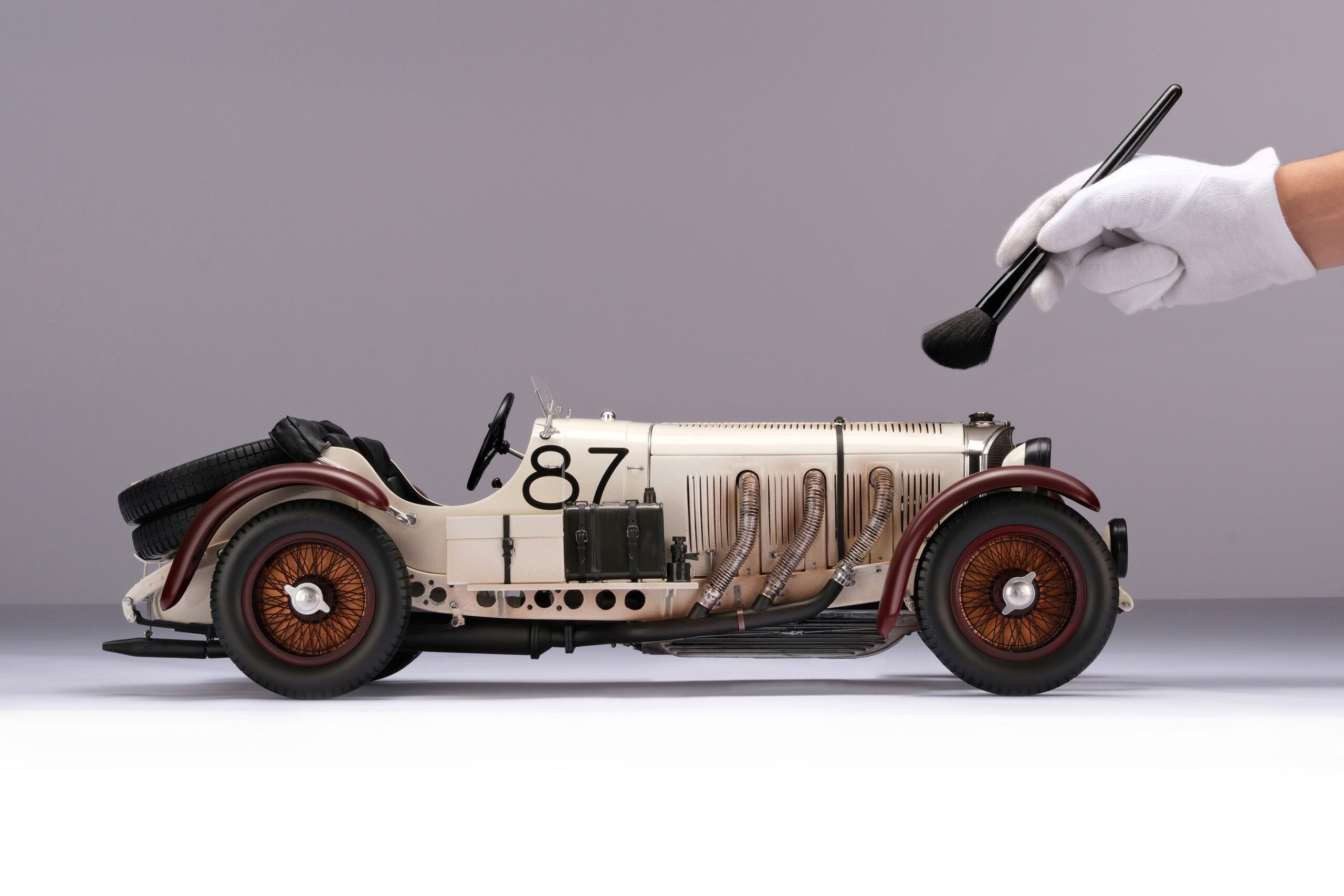 Amalgam Mercedes-Benz SSKL 1931 Mille Miglia Winner Patiniert - Weiß | 1:8 - Imagen 4