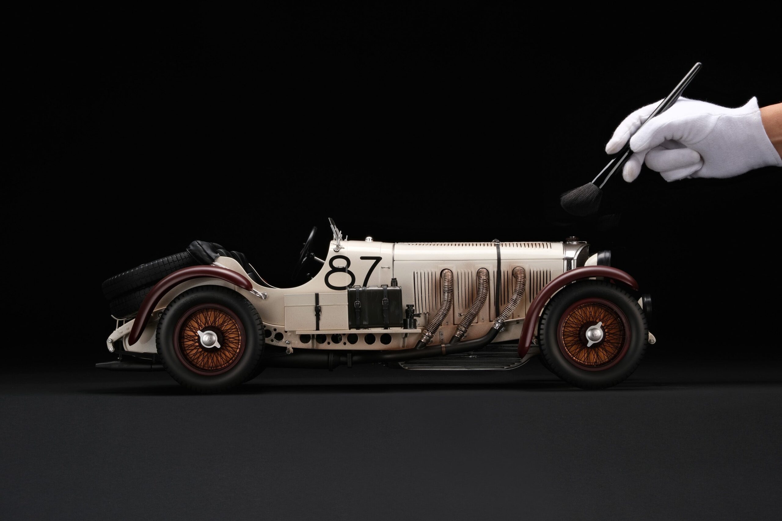 Amalgam Mercedes-Benz SSKL 1931 Mille Miglia Winner Patiniert - Weiß | 1:8 - Imagen 3