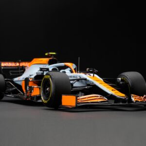 Amalgam McLaren MCL35M 2021 Monaco Grand Prix - Light Blue/Orange | 1:18