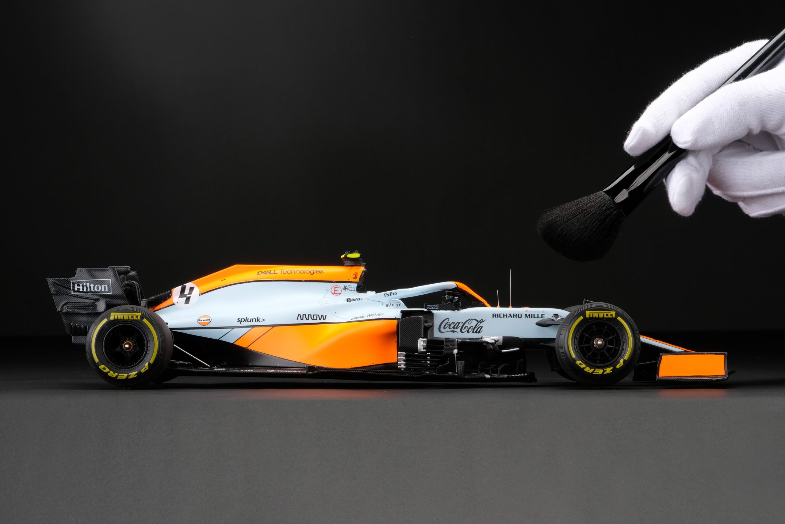 Amalgam McLaren MCL35M 2021 Monaco Grand Prix - Hellblau/Orange | 1:18 - Image 3