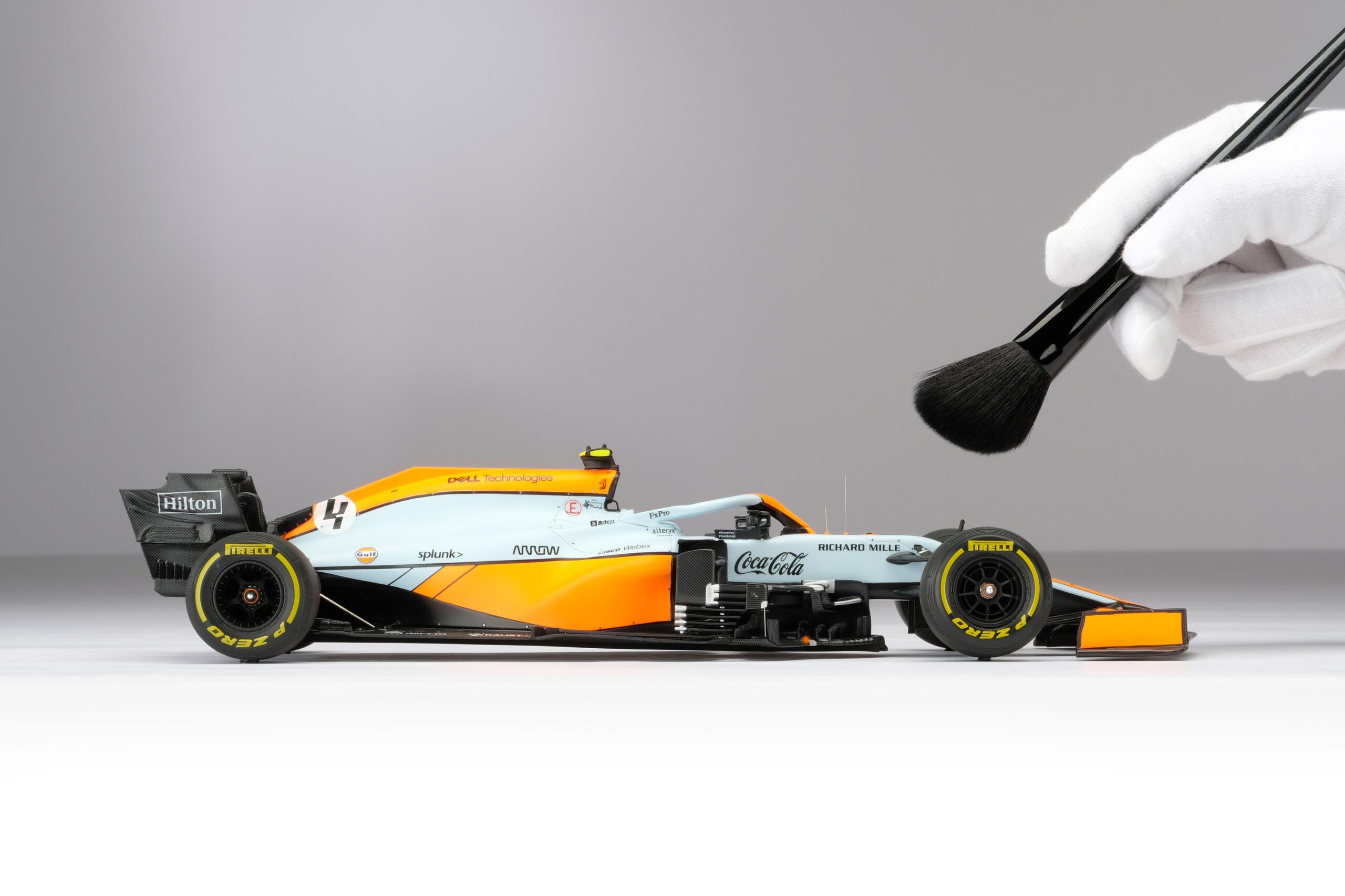 Amalgam McLaren MCL35M 2021 Monaco Grand Prix - Hellblau/Orange | 1:18 - Image 4