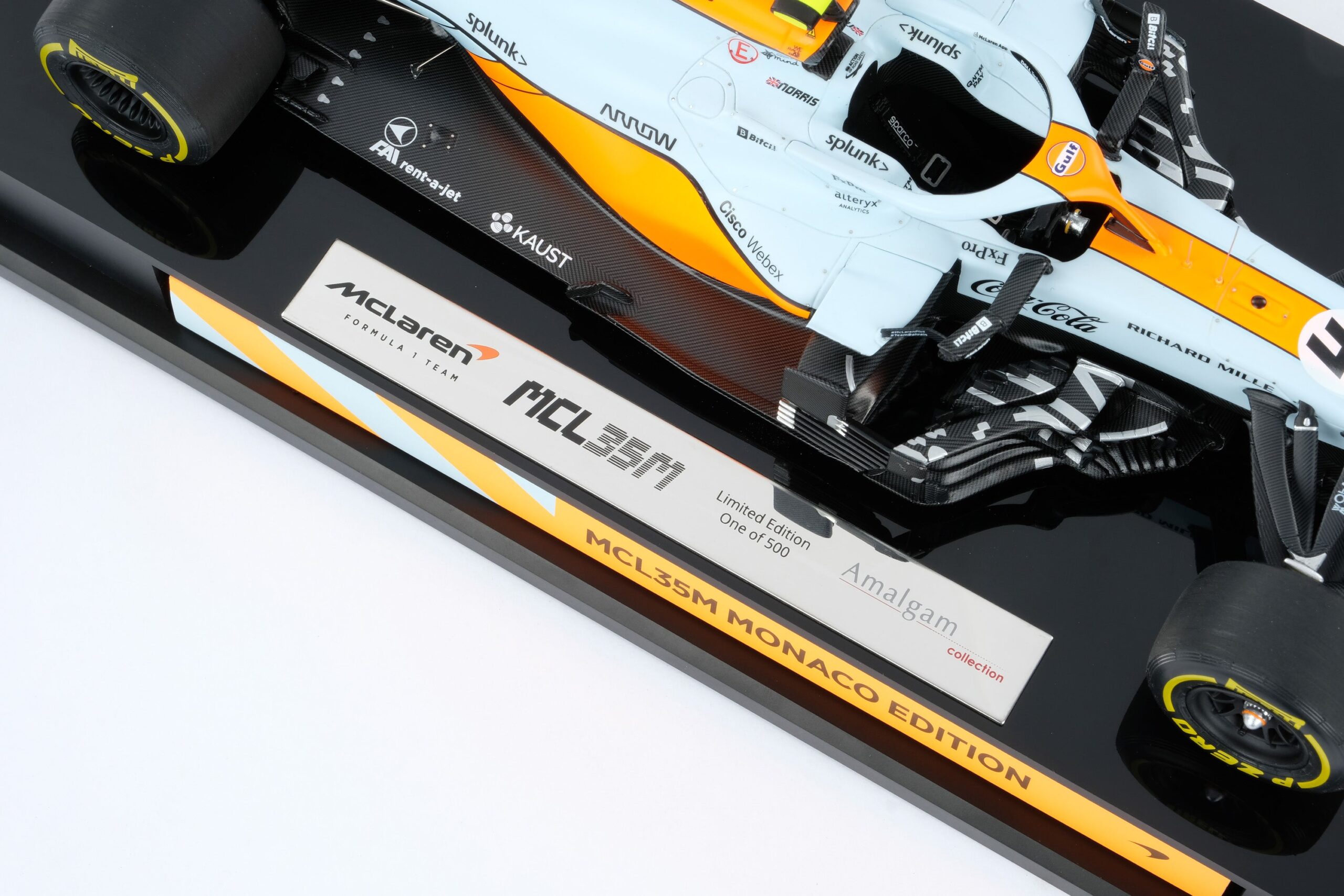 Amalgam McLaren MCL35M 2021 Monaco Grand Prix - Hellblau/Orange | 1:18 - Image 38
