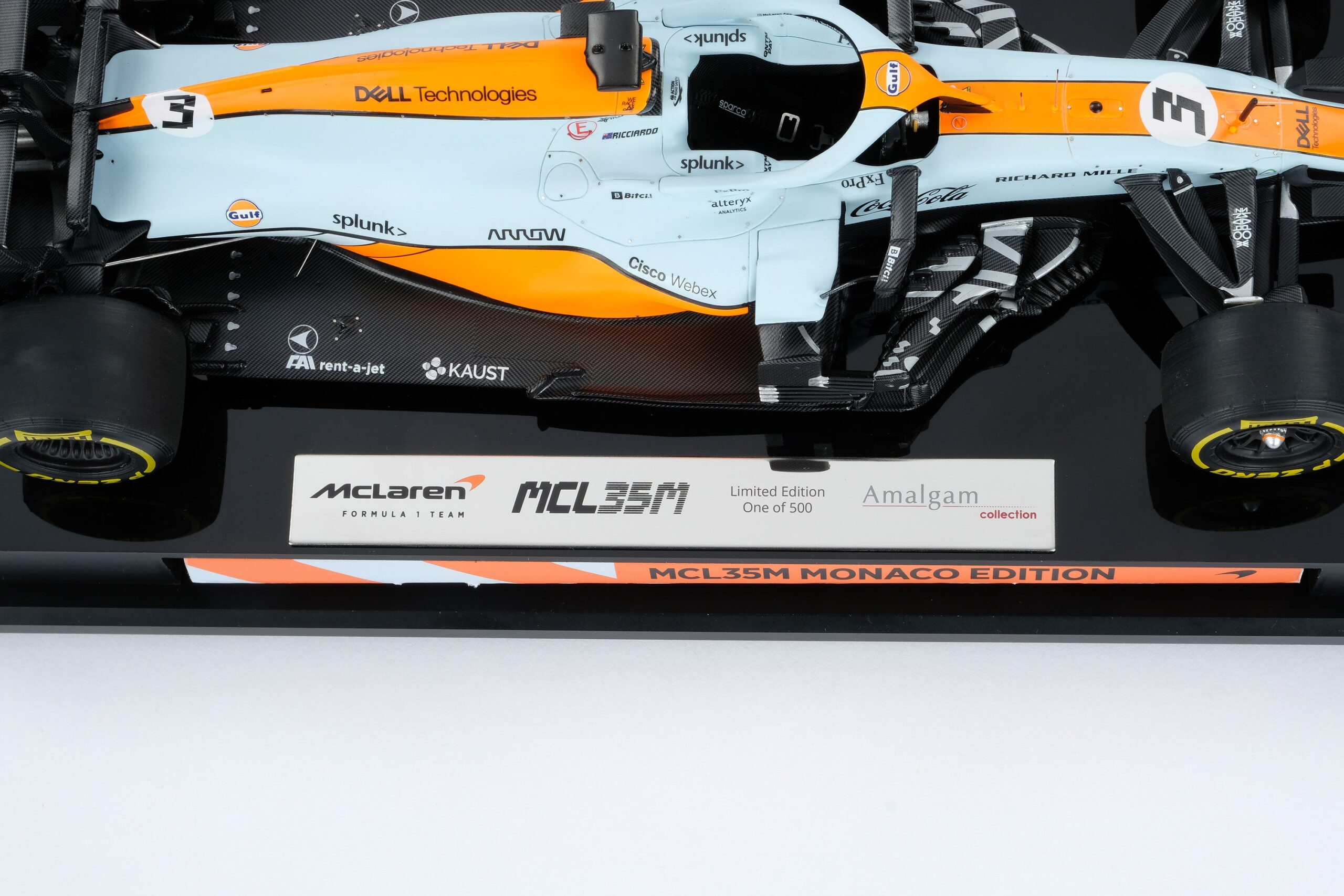 Amalgam McLaren MCL35M 2021 Monaco Grand Prix - Hellblau/Orange | 1:18 - Image 20
