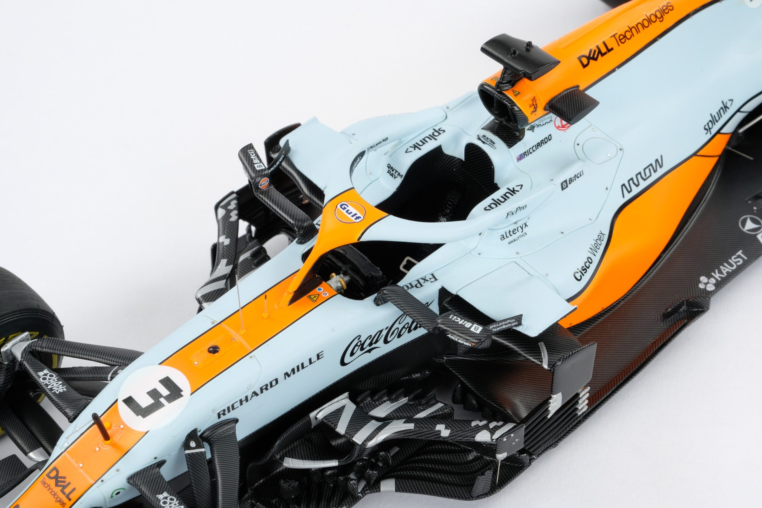 Amalgam McLaren MCL35M 2021 Monaco Grand Prix - Hellblau/Orange | 1:18 - Image 14