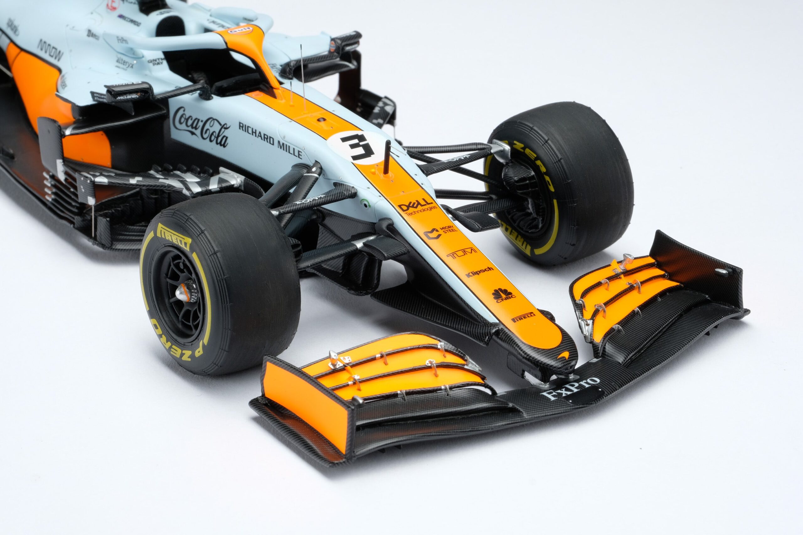 Amalgam McLaren MCL35M 2021 Monaco Grand Prix - Hellblau/Orange | 1:18 - Image 9