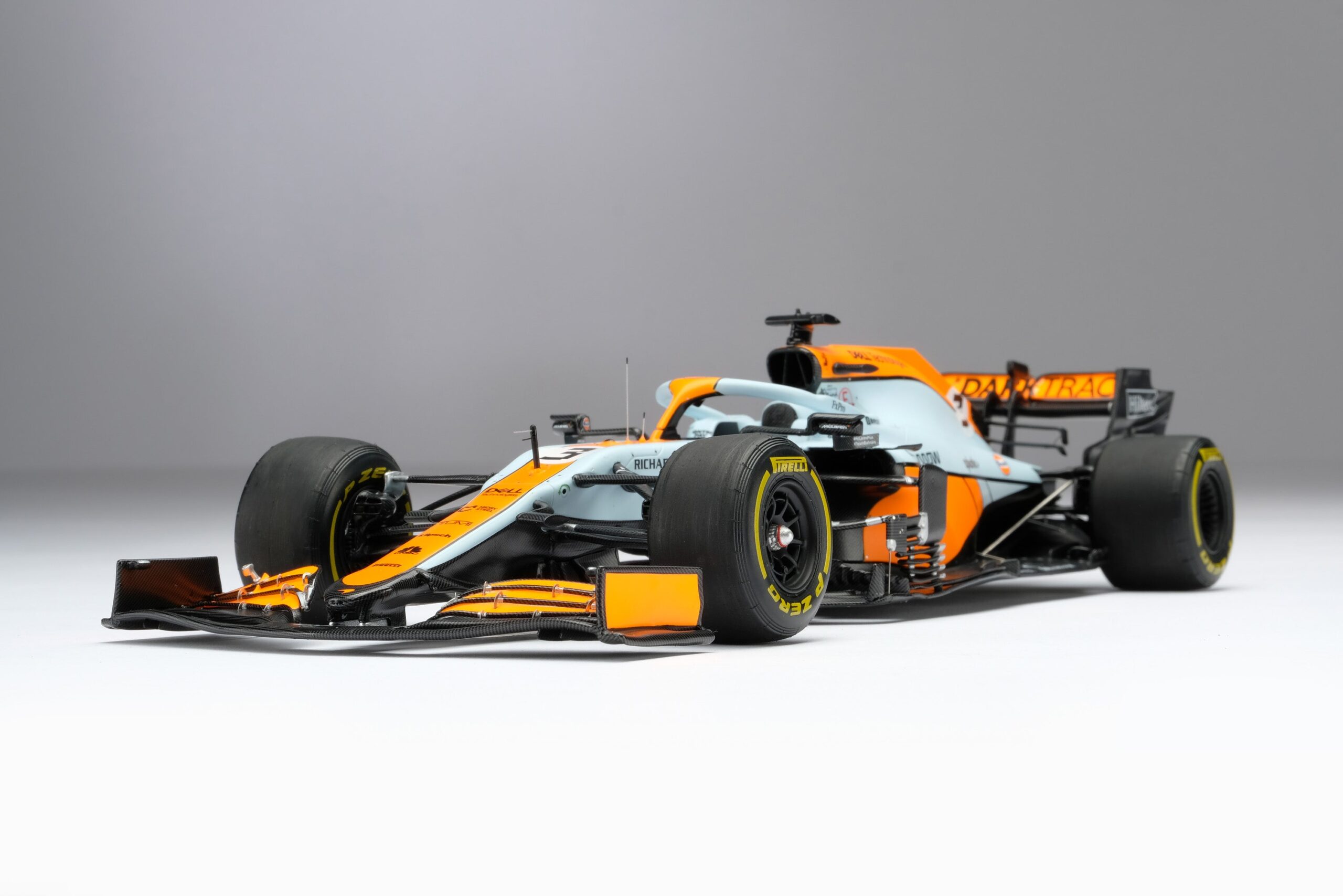 Amalgam McLaren MCL35M 2021 Monaco Grand Prix - Hellblau/Orange | 1:18 - Image 8