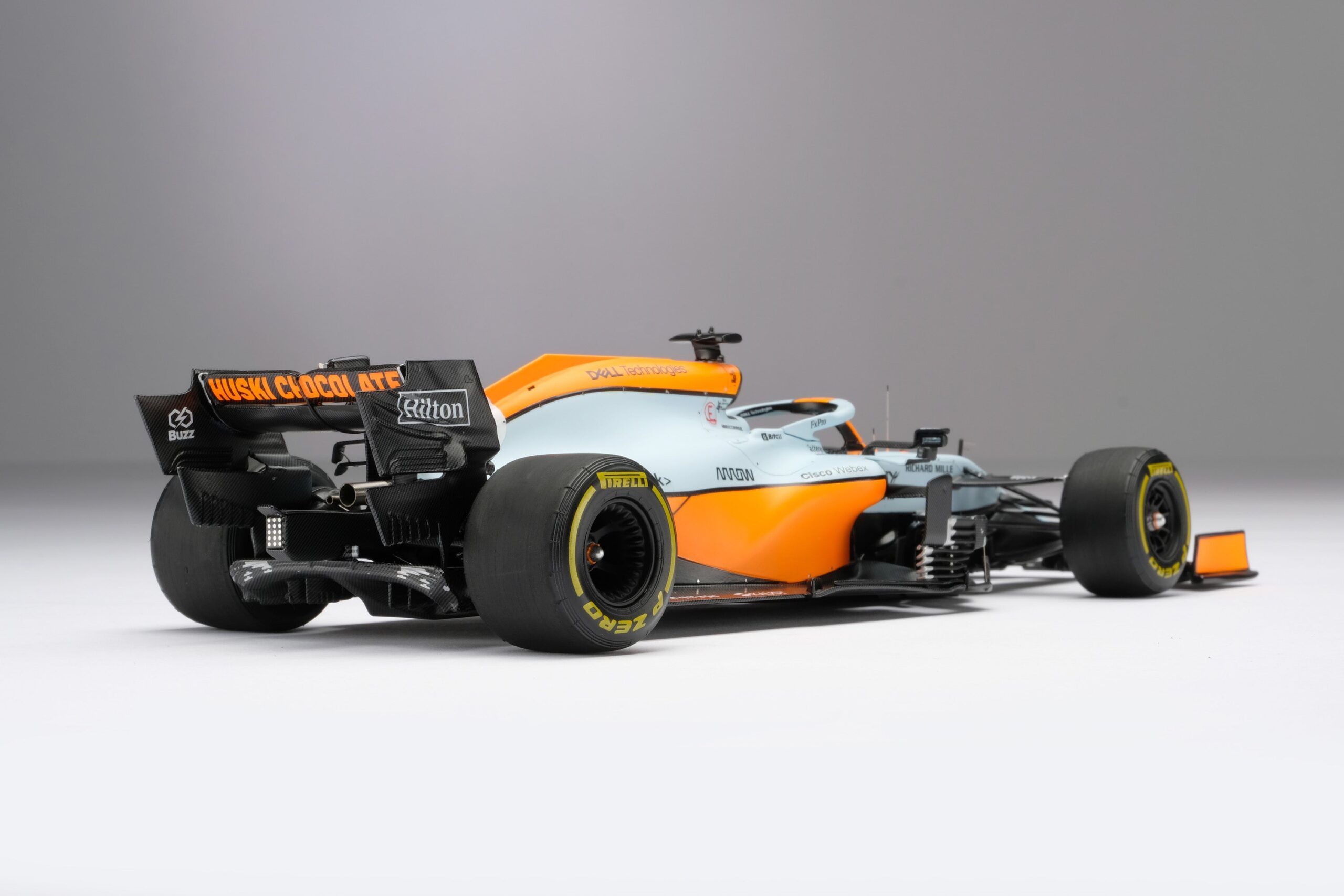 Amalgam McLaren MCL35M 2021 Monaco Grand Prix - Hellblau/Orange | 1:18 - Image 16