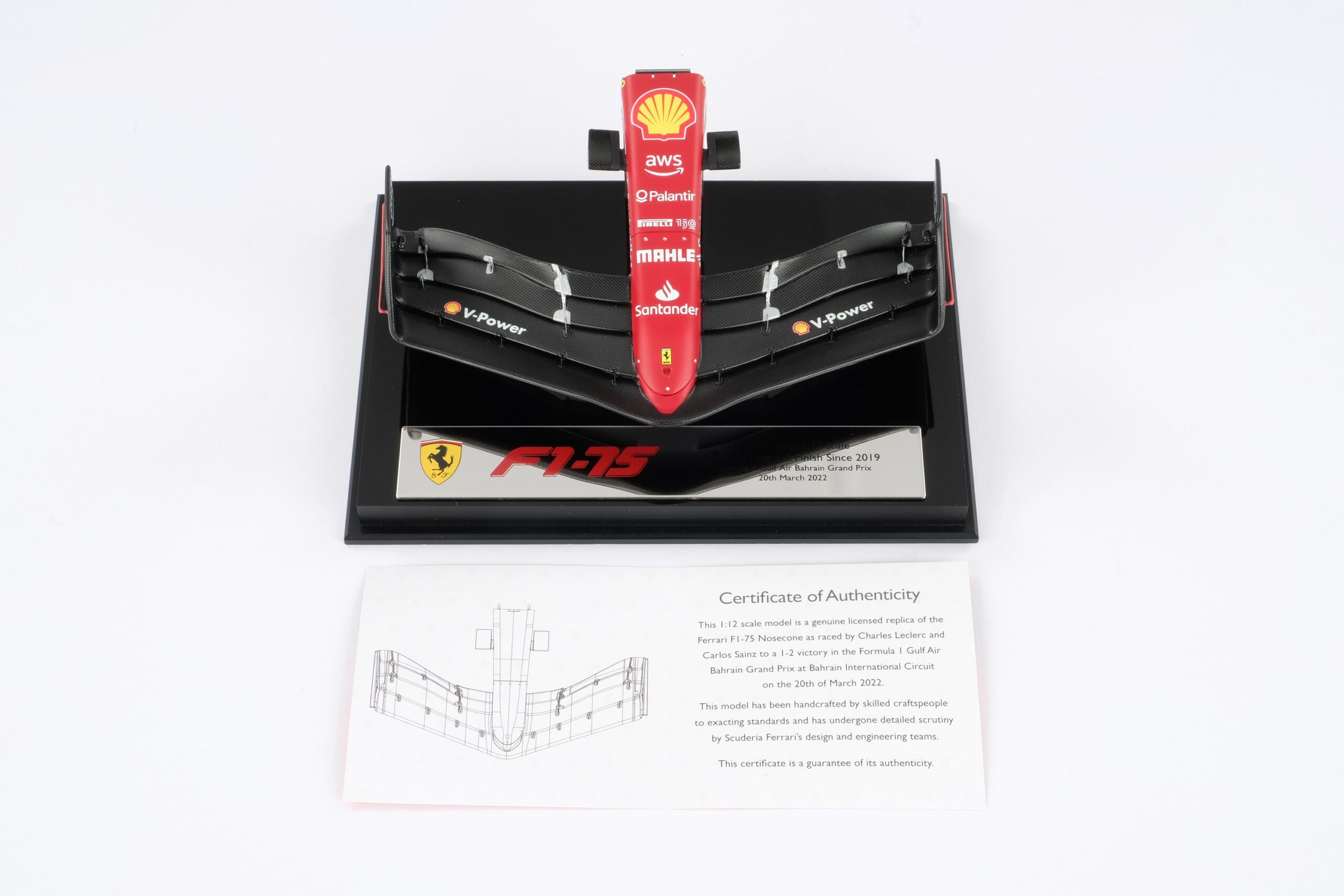Amalgam Ferrari F1-75 Nosecone 2022 Bahrain Grand Prix - Rot | 1:12 - 画像13