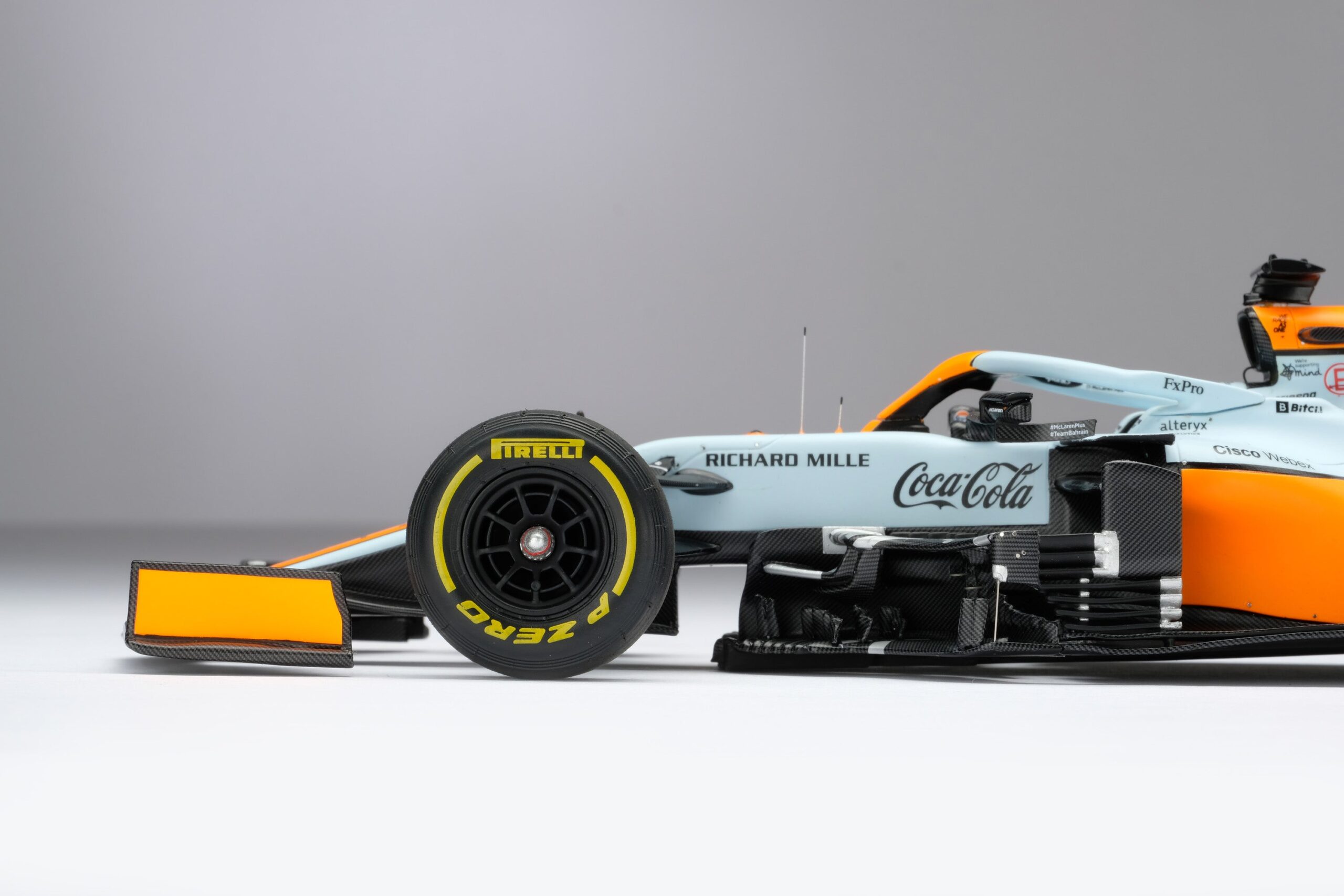 Amalgam McLaren MCL35M 2021 Monaco Grand Prix - Hellblau/Orange | 1:18 - Image 12