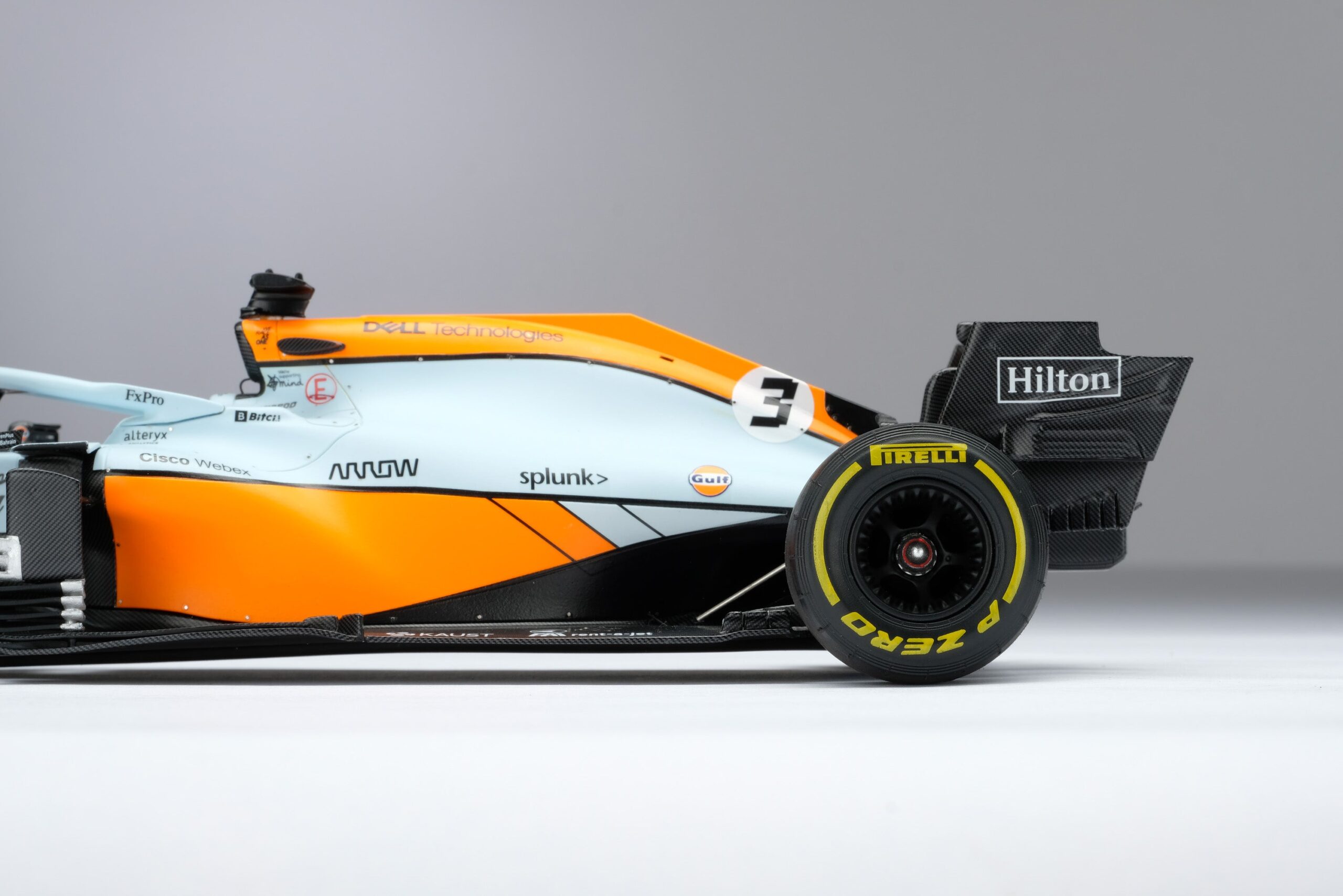 Amalgam McLaren MCL35M 2021 Monaco Grand Prix - Hellblau/Orange | 1:18 - Image 13