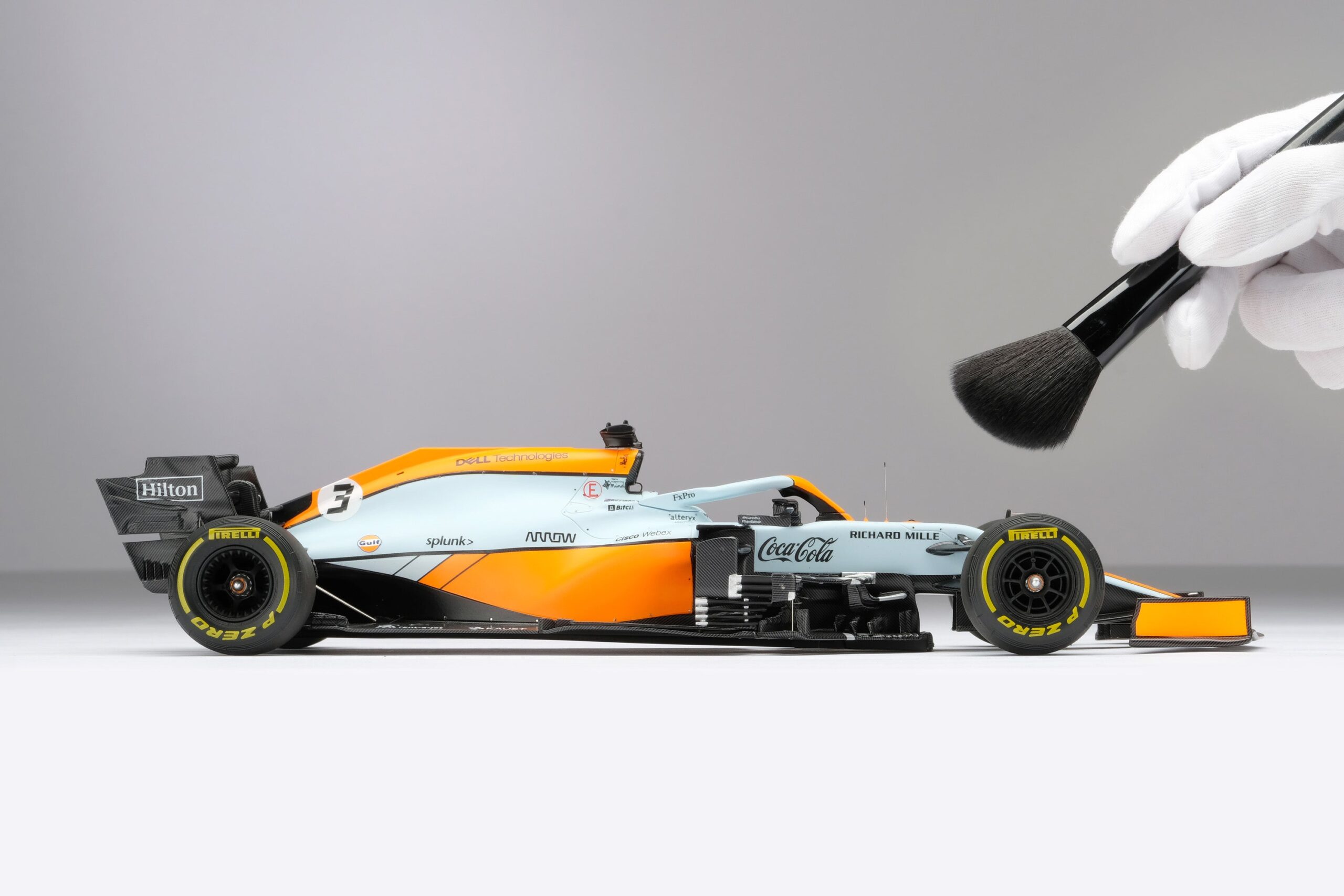Amalgam McLaren MCL35M 2021 Monaco Grand Prix - Hellblau/Orange | 1:18 - Image 7