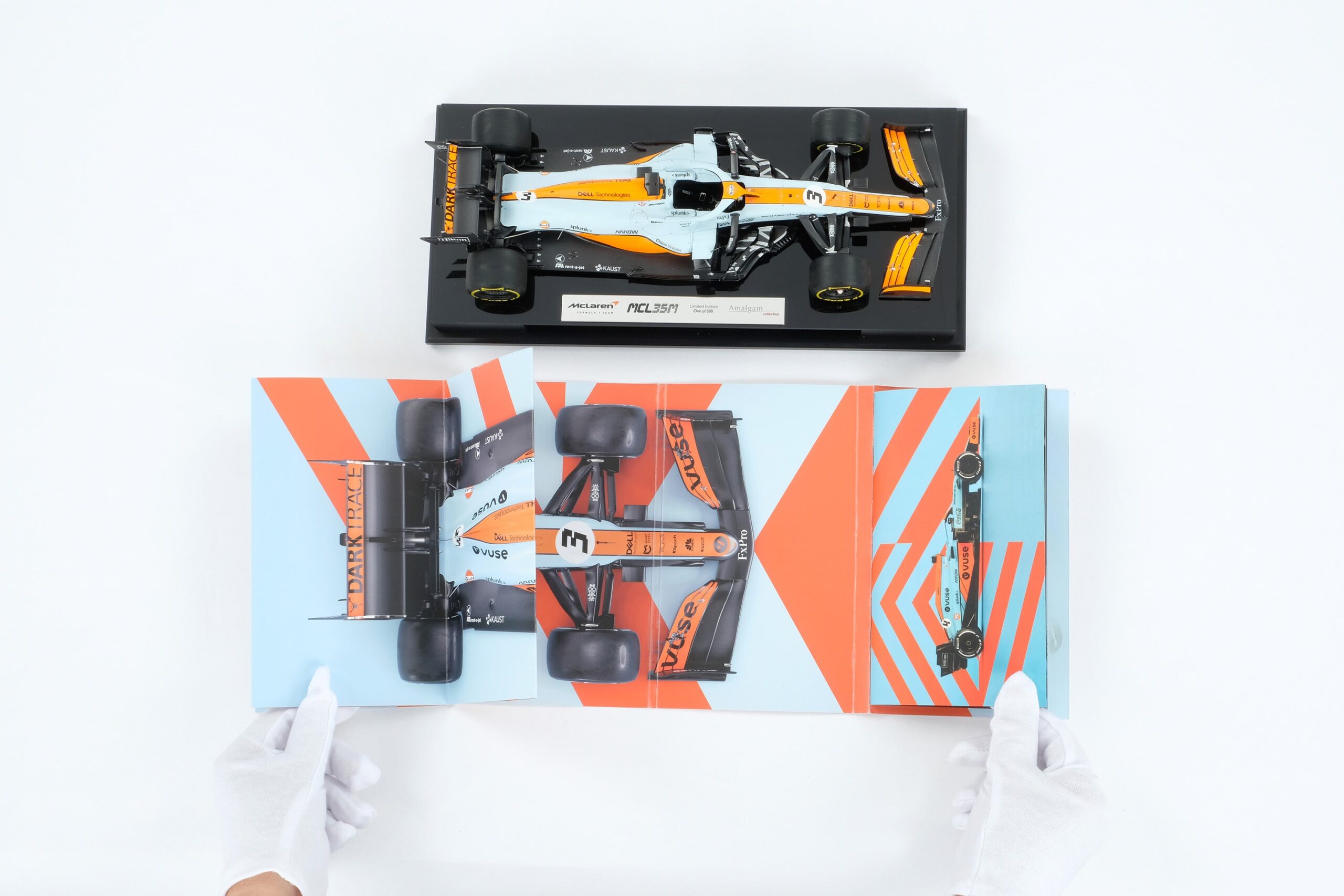 Amalgam McLaren MCL35M 2021 Monaco Grand Prix - Hellblau/Orange | 1:18 - Image 22