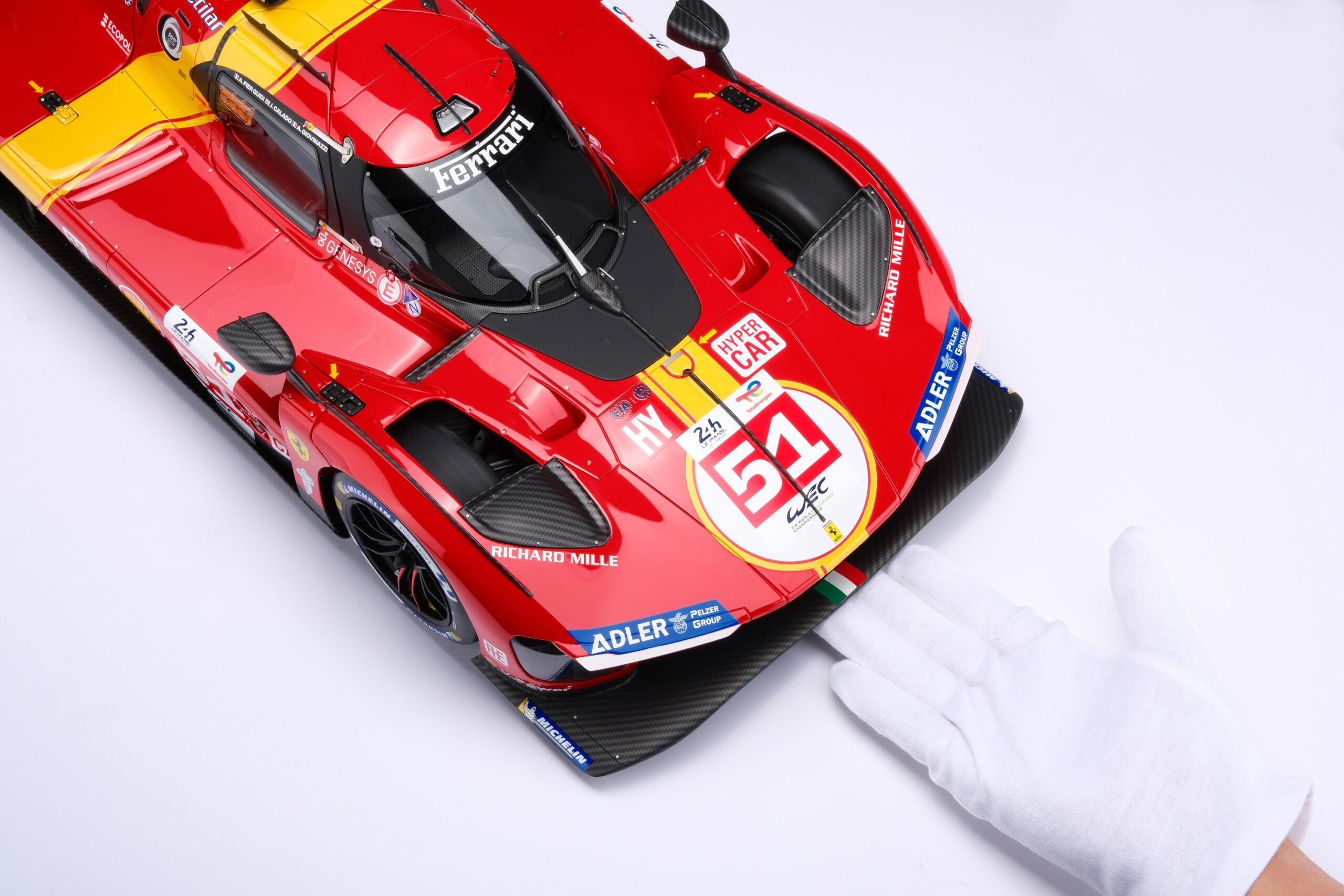 Amalgam Ferrari 499P 2023 Le Mans - Rot | 1:8 - 画像22