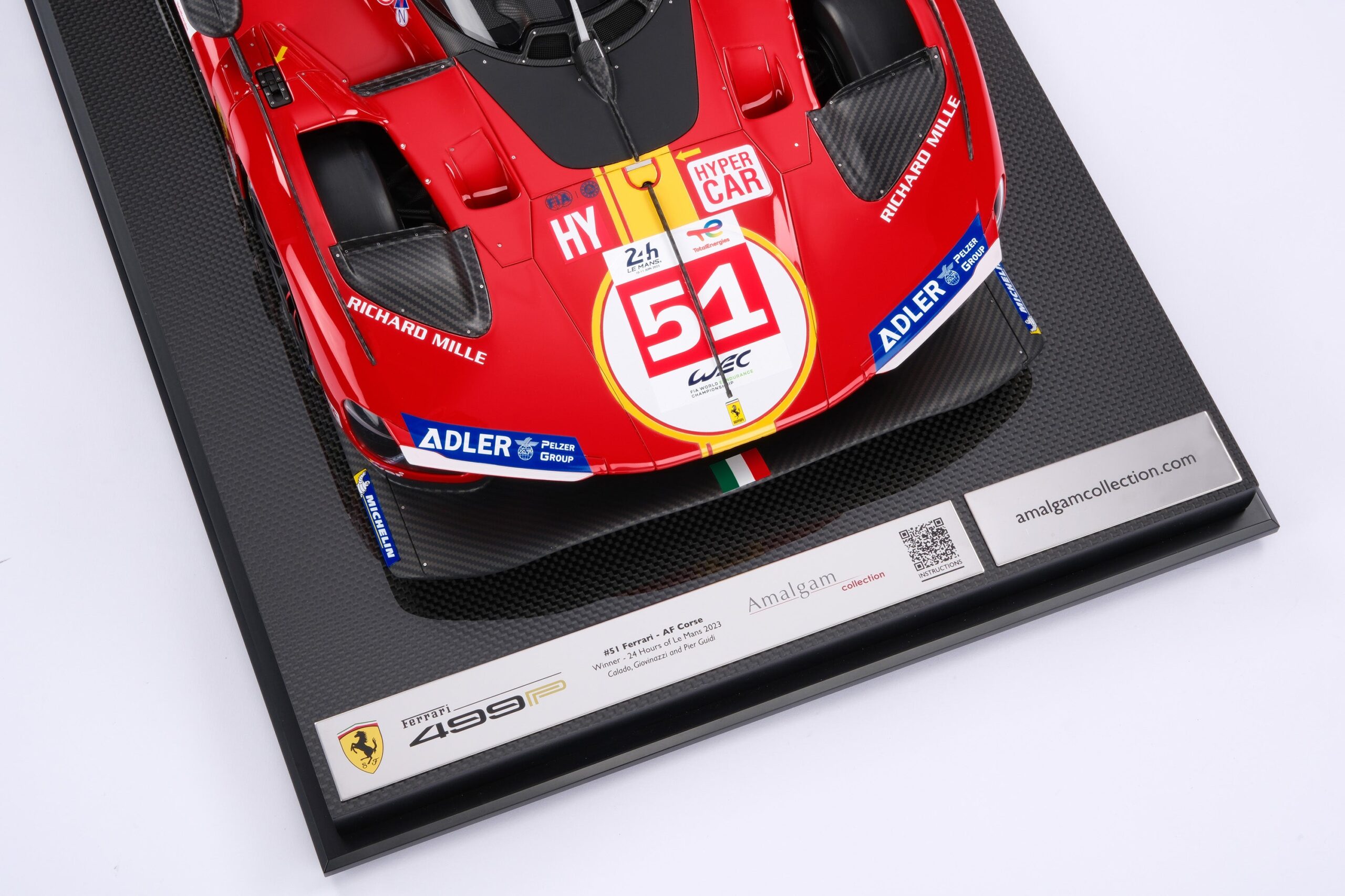 Amalgam Ferrari 499P 2023 Le Mans - Rot | 1:8 - 画像18
