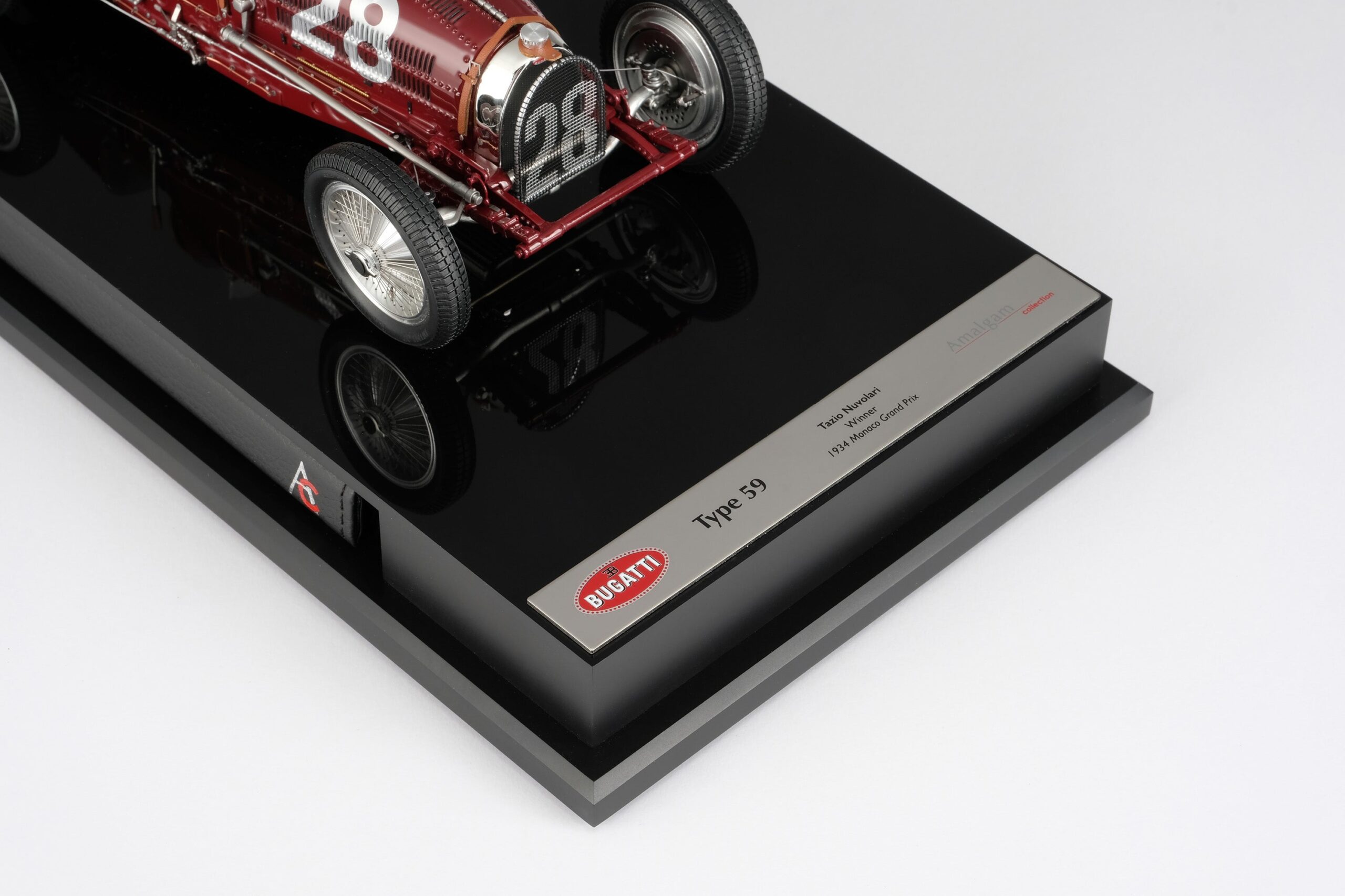 Amalgam Bugatti Type 59 1934 Monaco Grand Prix Nuvolari - Rot | 1:18 - Imagen 18