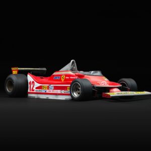 Amalgam Ferrari 312 T4 1979 US East Grand Prix Winner Gilles Villeneuve Race Weathered - Red | 1:8