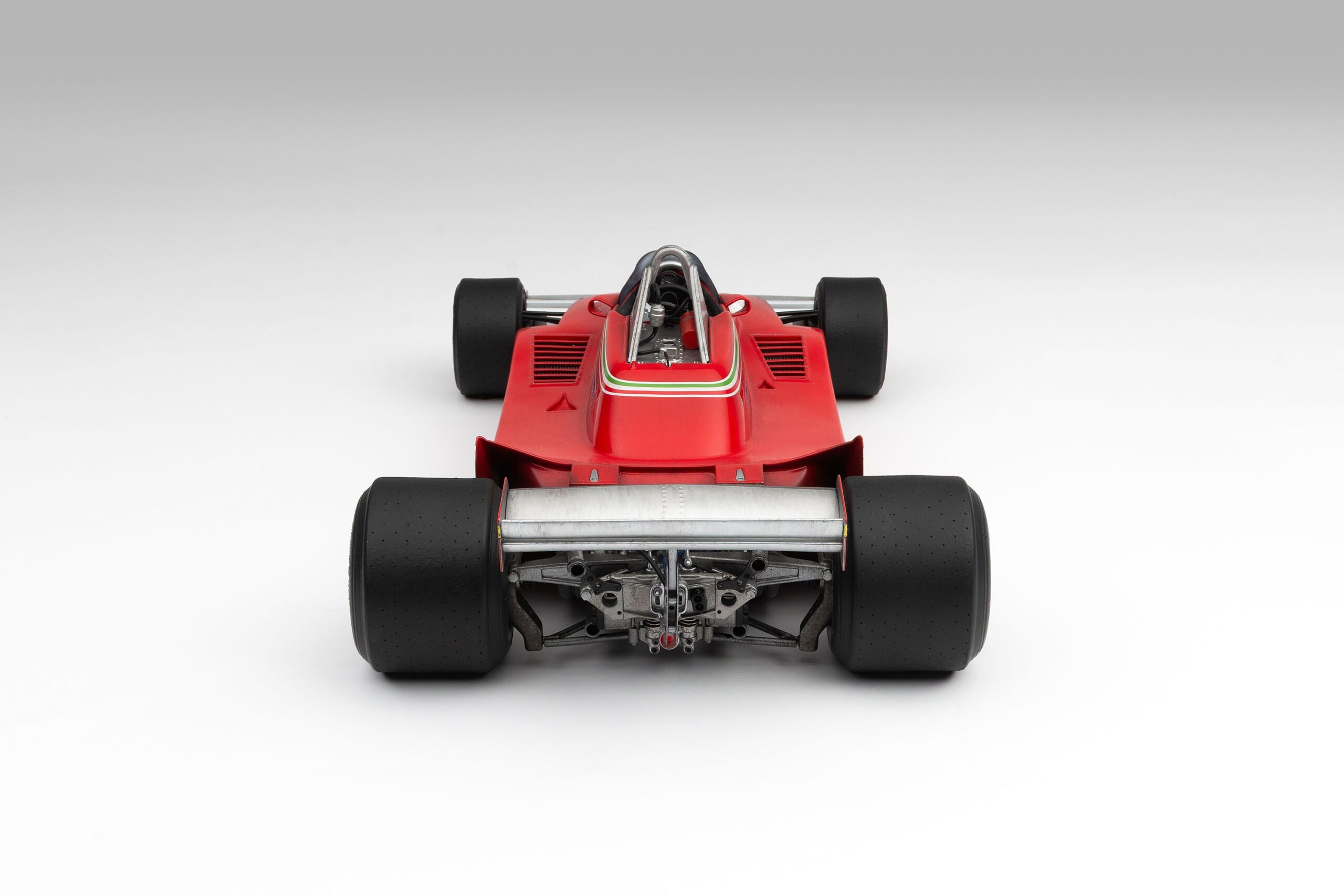 Amalgam Ferrari 312 T4 1979 US East Grand Prix Winner Gilles Villeneuve Race Weathered - Rot | 1:8 - 画像22
